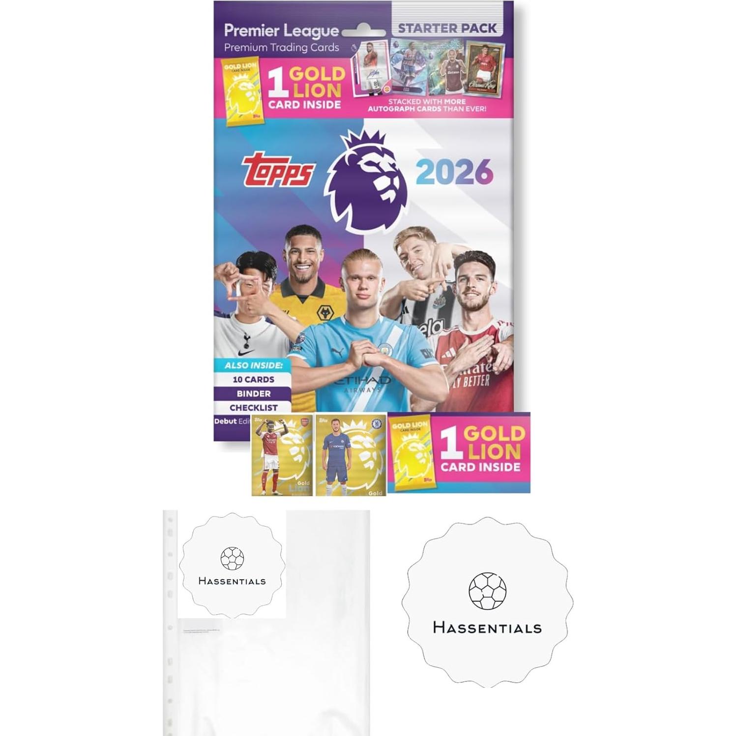 Paquete Inicial Tarjetas de Fútbol Premier League 2026 - Incluye Tarjeta Especial León