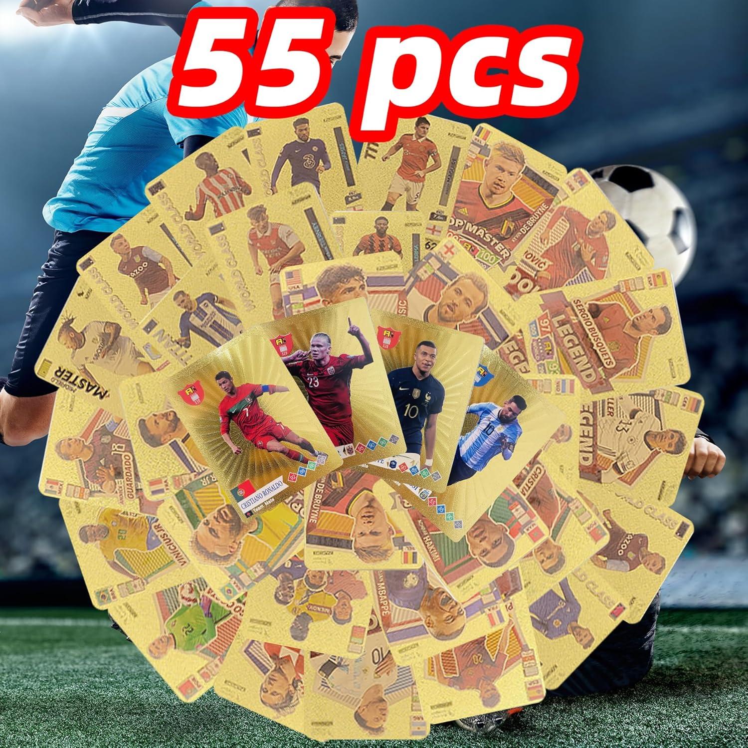 Set de 55 Tarjetas de Fútbol Coleccionables Doradas Vitality 2024-2025