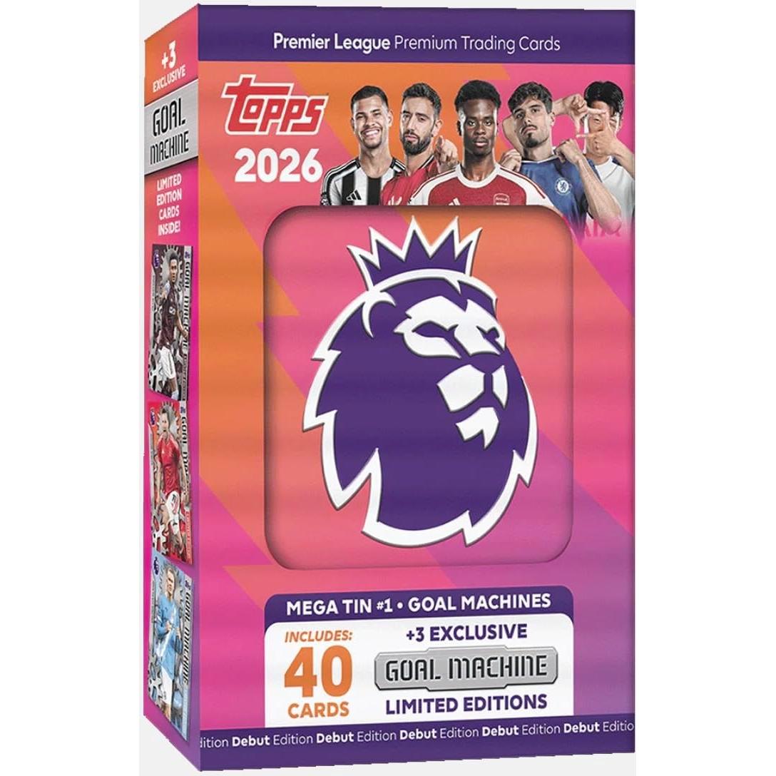 Lata Mega Premier League Topps 2026 - 40 Tarjetas + 3 Exclusivas