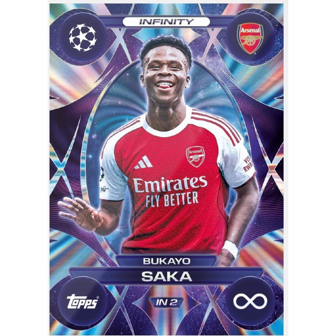 Match Attax Topps 2026 - Paquete de 5 Tarjetas de Fútbol