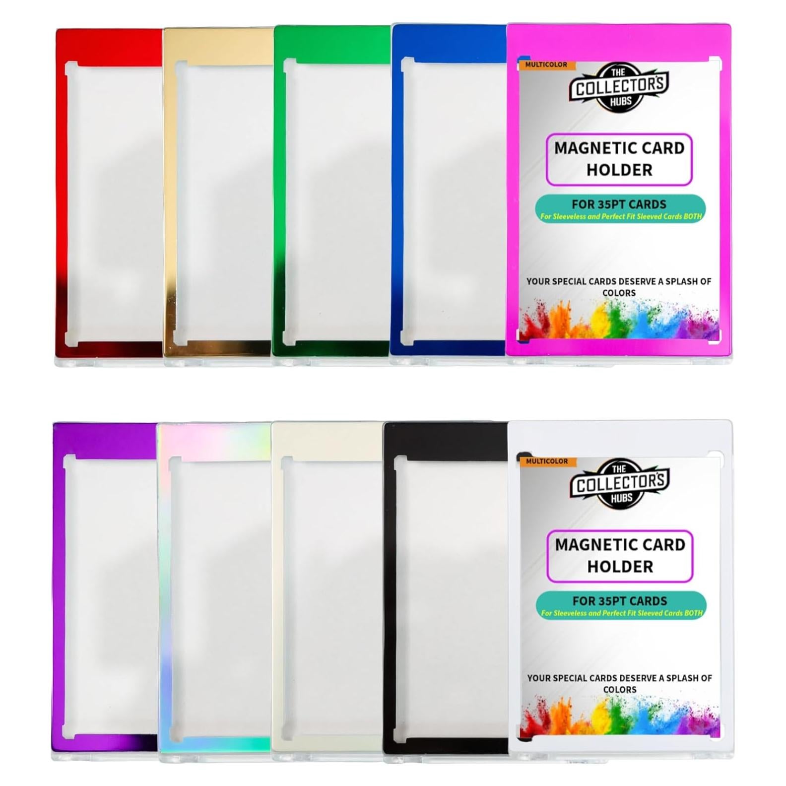 Soportes Magnéticos para Tarjetas 35pt The Collector's Hub - Paquete de 10 Multicolor