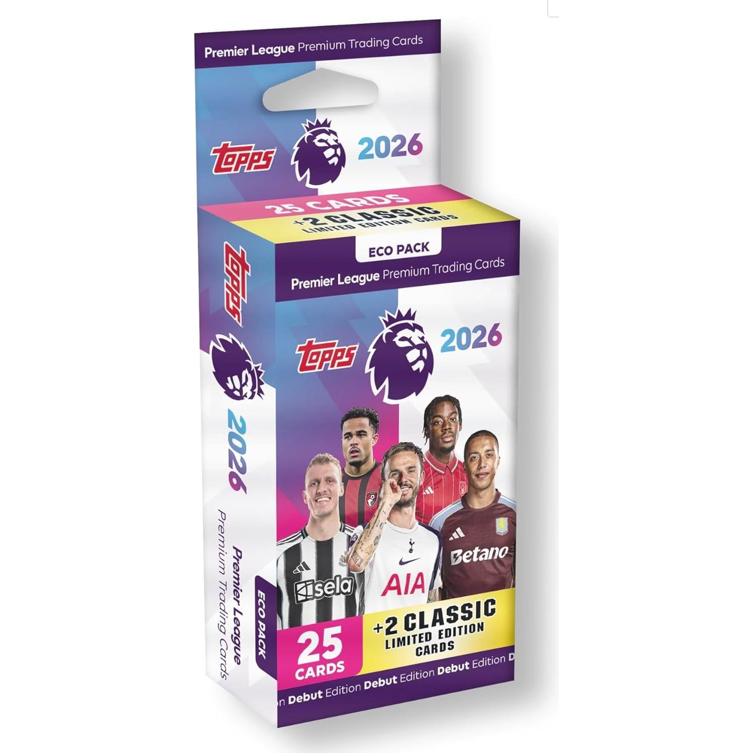 Paquete Ecológico Topps Premier League 2026 - 25 Tarjetas + 2 LE