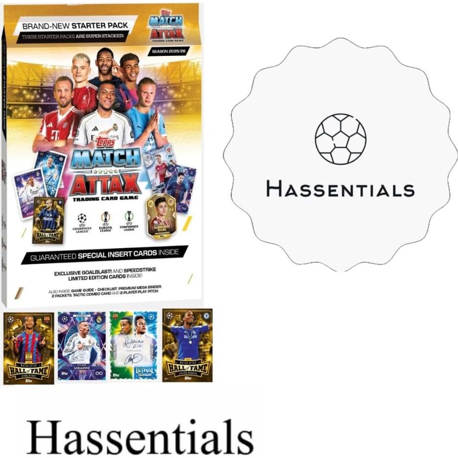 Paquete de Inicio Match Attax 2025/26 Topps + Tarjetas Limitadas