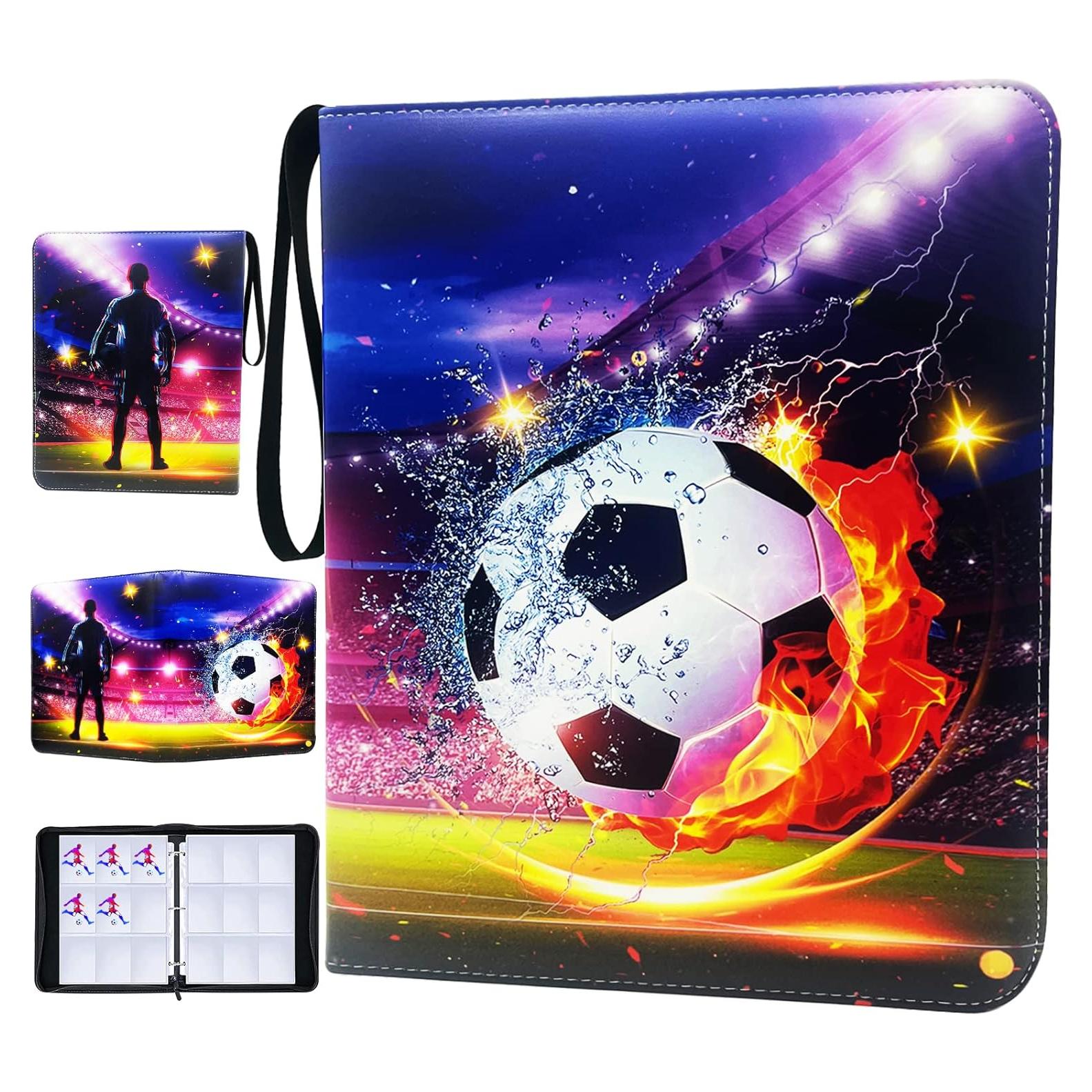 Carpeta de Tarjetas de Fútbol Rmannke 900 Bolsillos con 50 Fundas