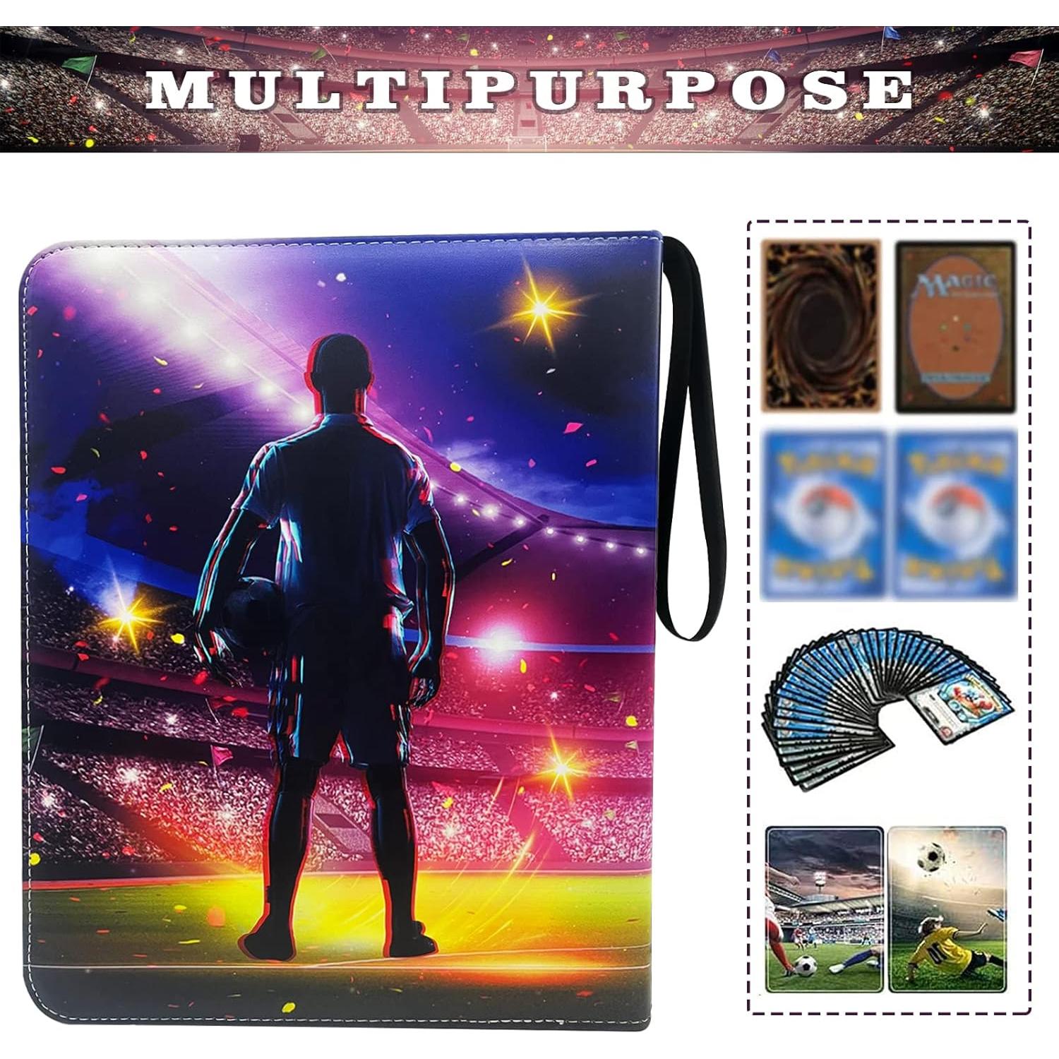 Carpeta de Tarjetas de Fútbol Rmannke 900 Bolsillos con 50 Fundas