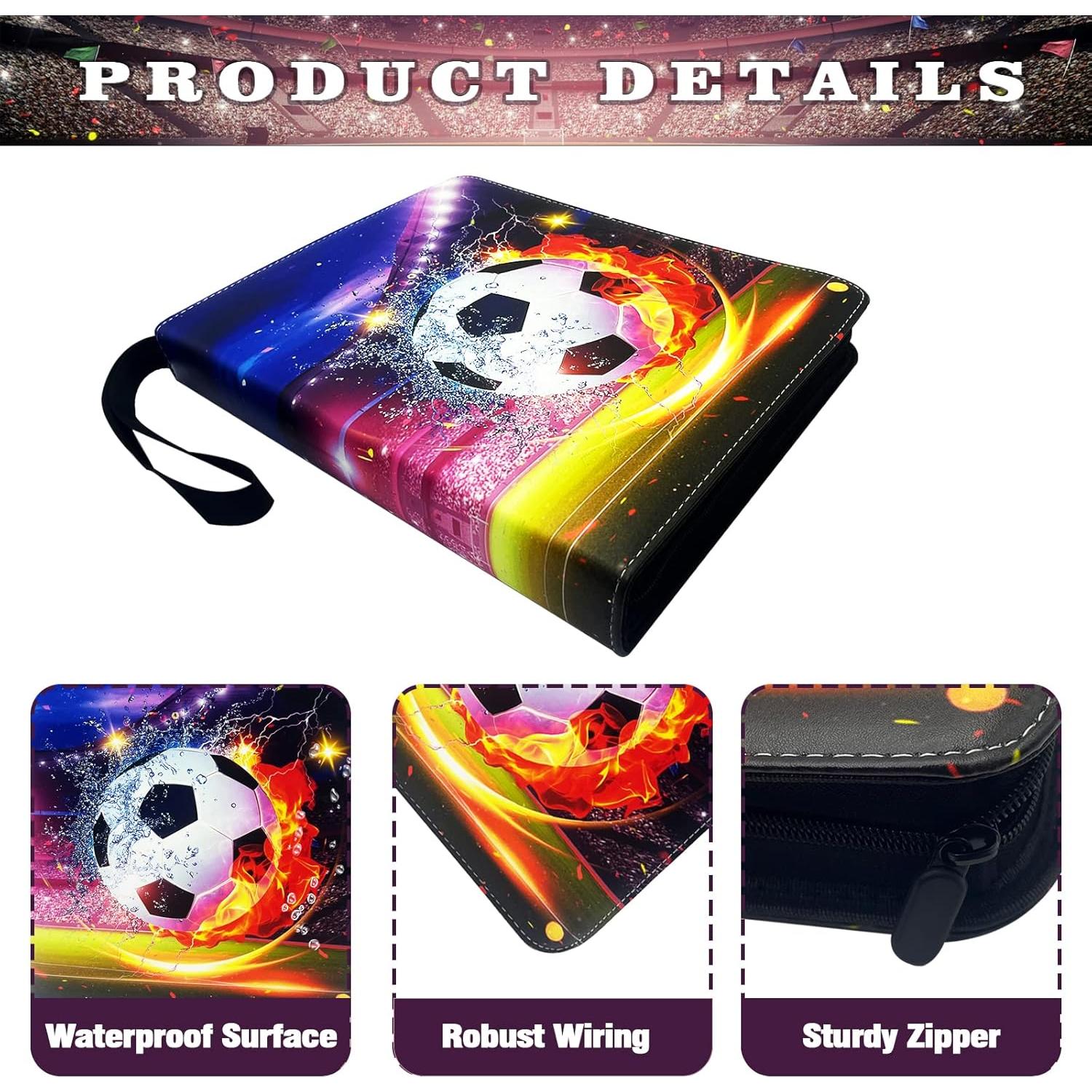 Carpeta de Tarjetas de Fútbol Rmannke 900 Bolsillos con 50 Fundas