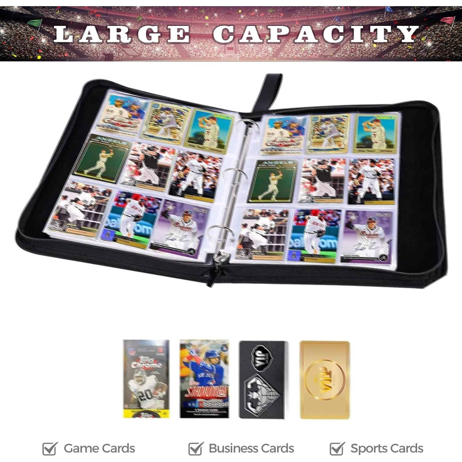 Carpeta de Tarjetas de Fútbol Rmannke 900 Bolsillos con 50 Fundas