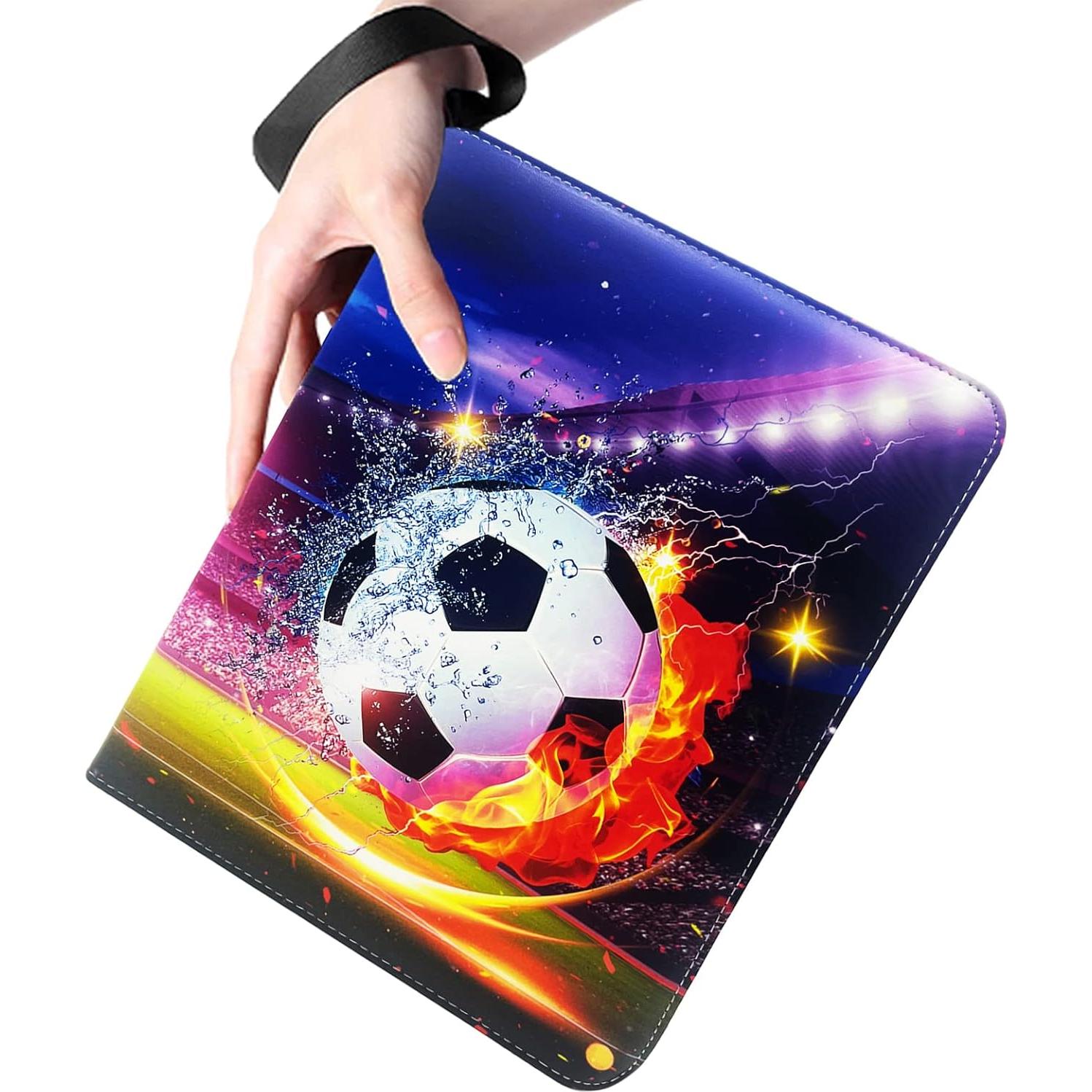 Carpeta de Tarjetas de Fútbol Rmannke 900 Bolsillos con 50 Fundas