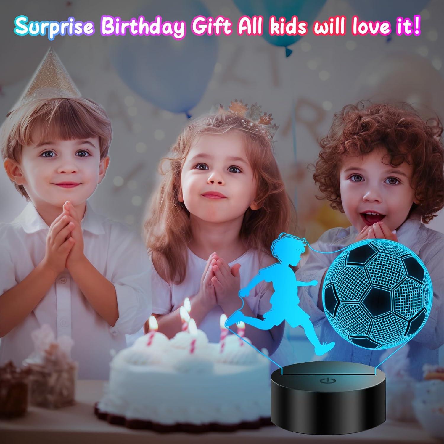 Lámpara 3D de Fútbol Polemera - Regalo para Niños 16x20cm