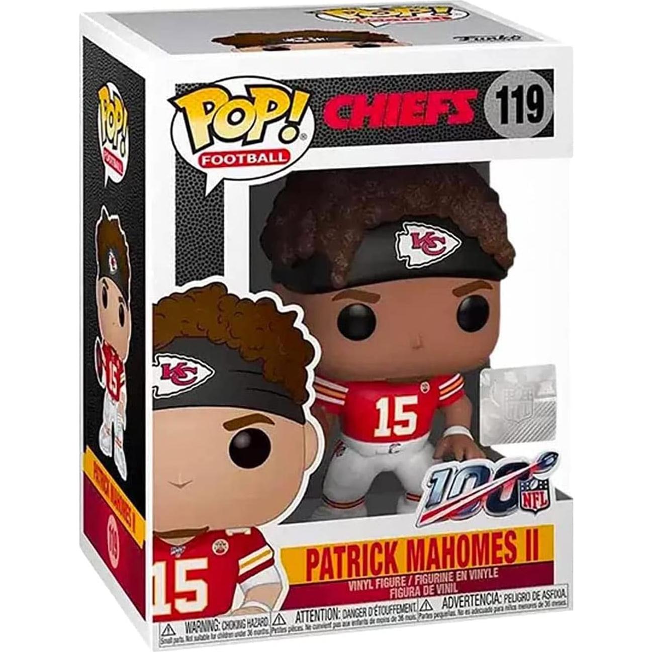 Figura de Vinilo Patrick Mahomes #119 Funko 9.5 cm con Protector