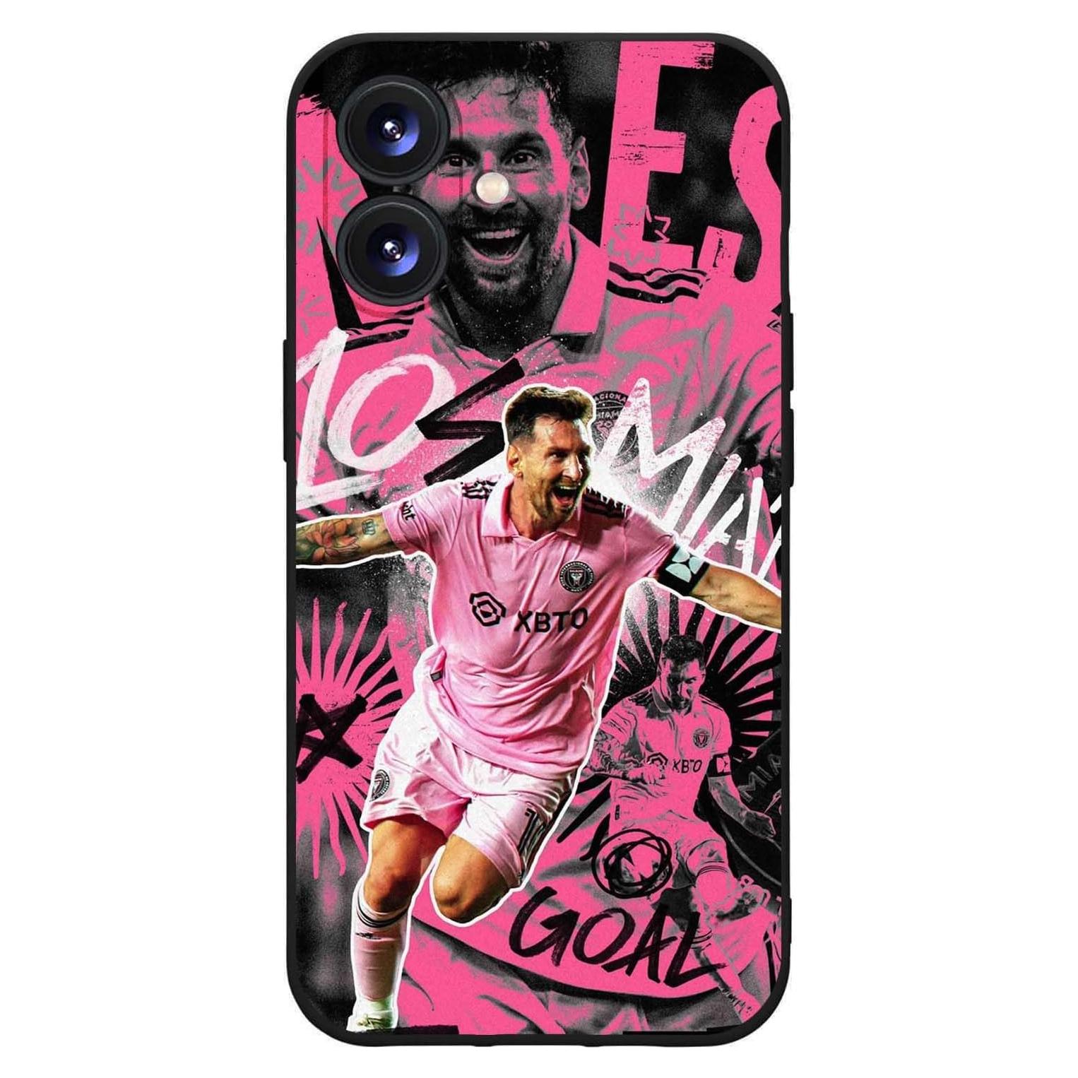 Funda Bumper ZERMU para iPhone 16 6.1" Messi Inter Miami