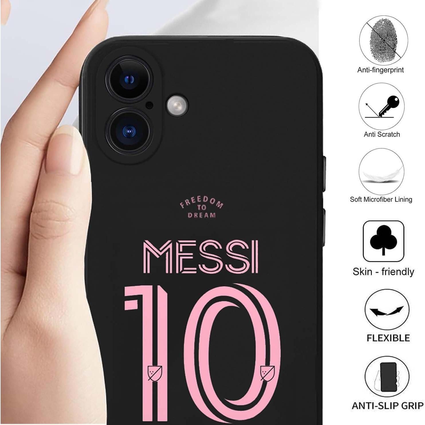 Funda Bumper ZERMU para iPhone 16 6.1" Messi Inter Miami