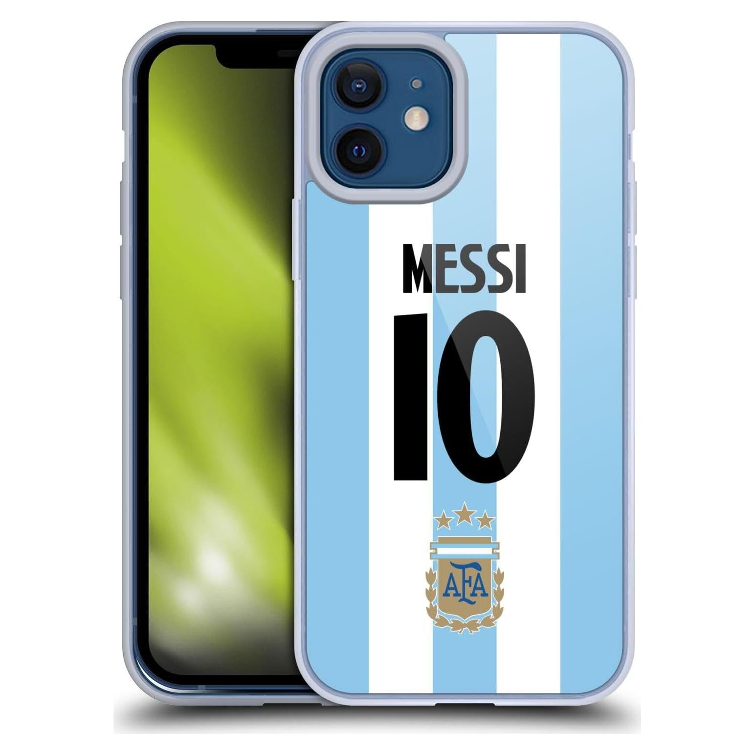 Funda de Gel Suave Head Case para iPhone 12/12 Pro Messi