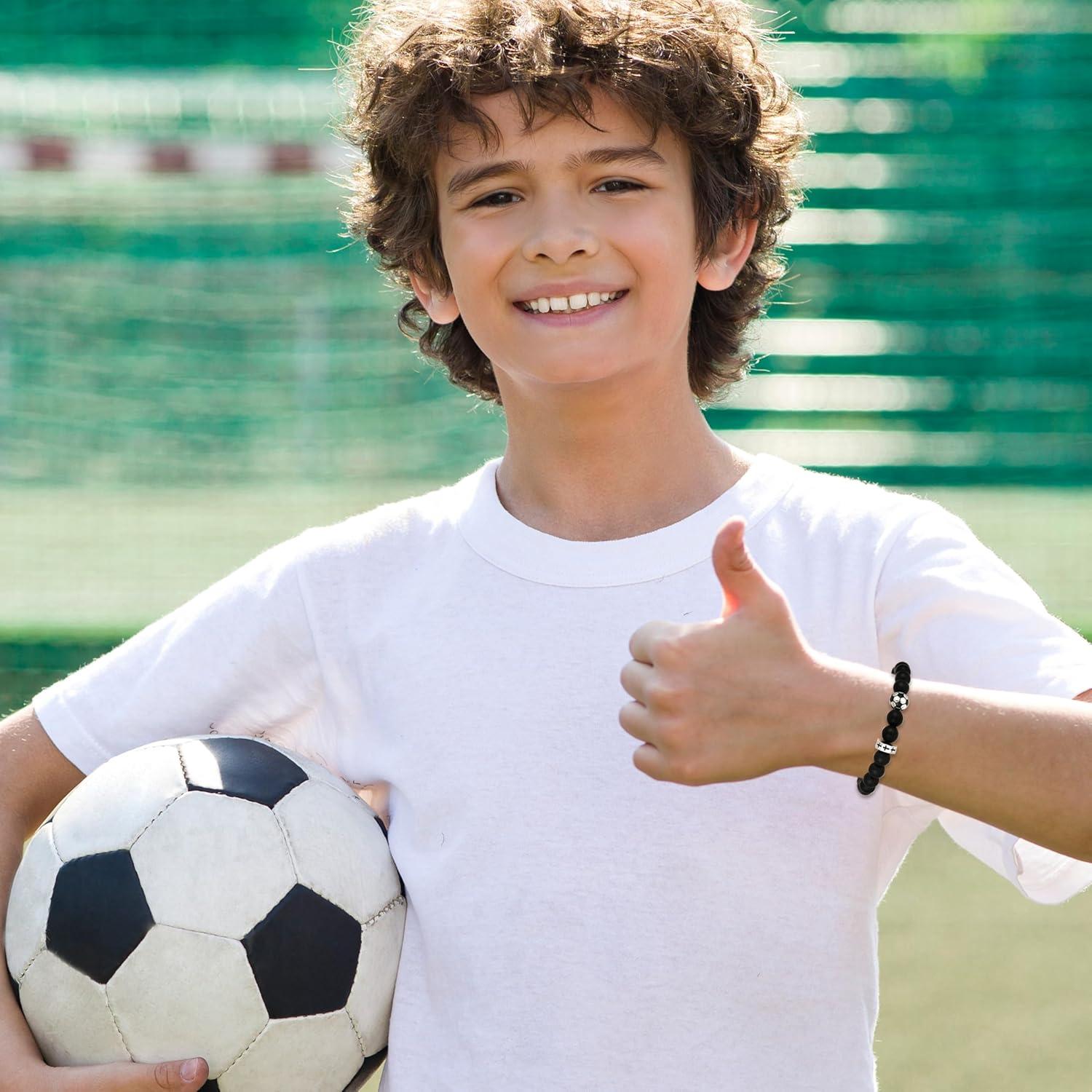 Pulsera de cuentas de fútbol para niños Miss Chipmunk 14-25 cm