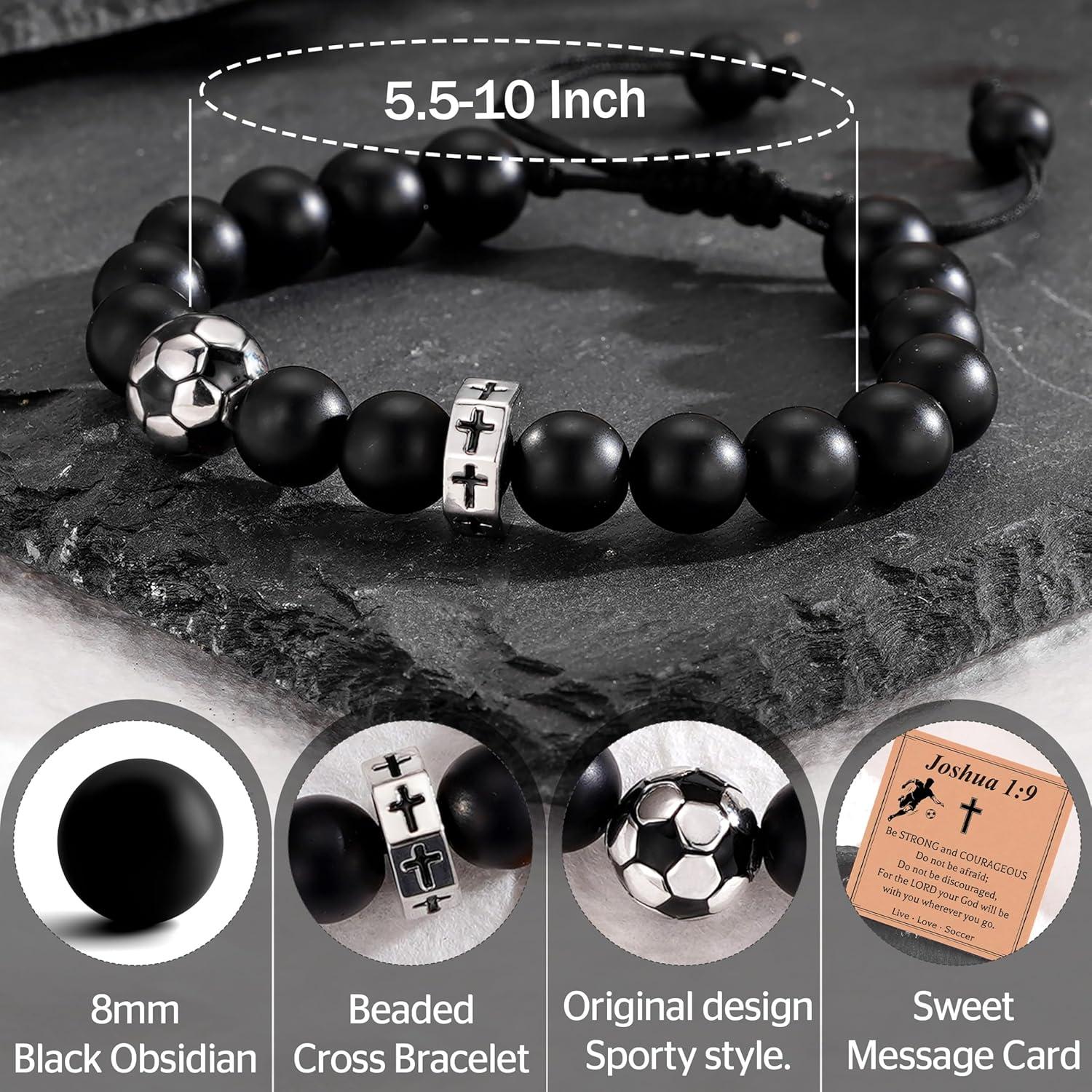 Pulsera de cuentas de fútbol para niños Miss Chipmunk 14-25 cm