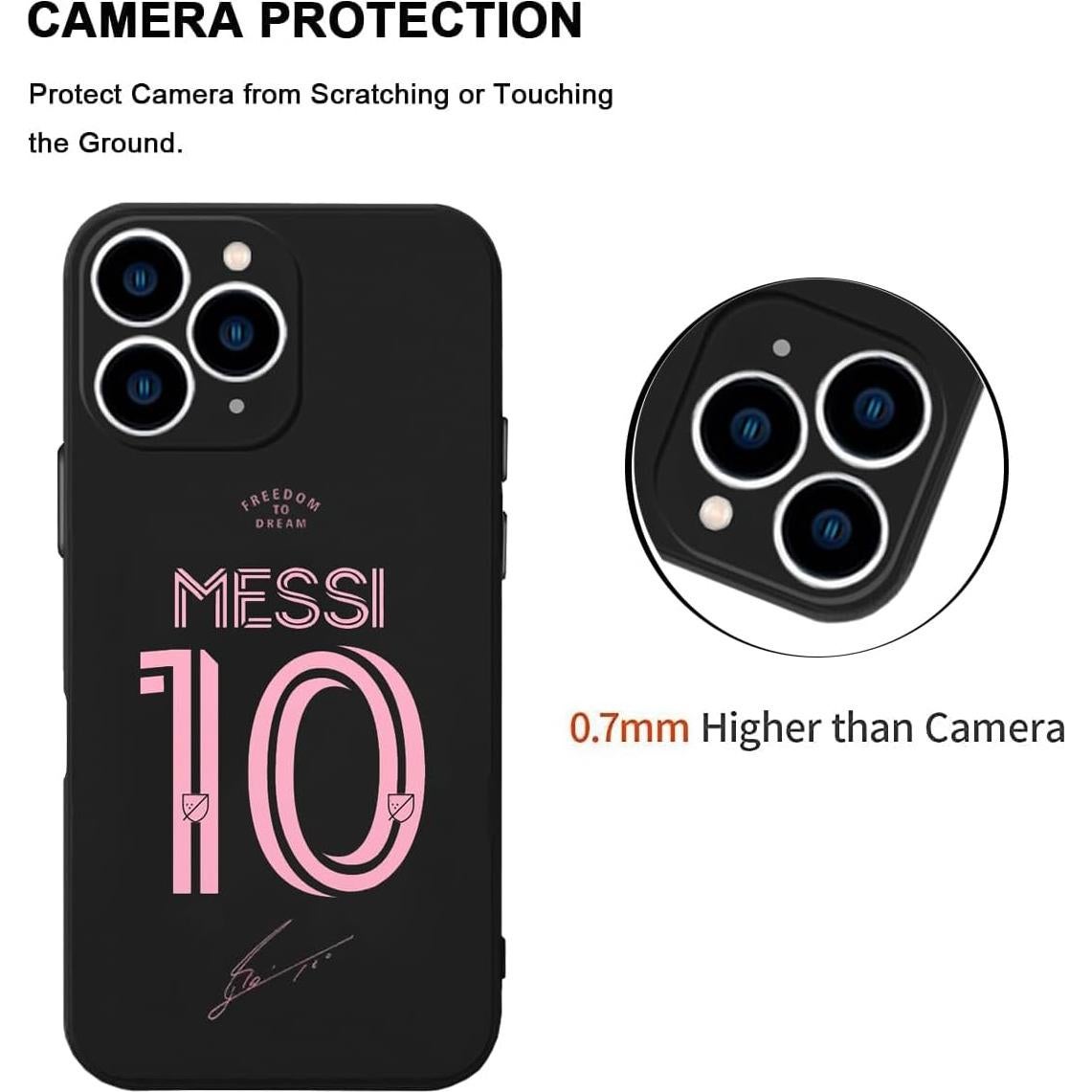 Funda Bumper ZERMU para iPhone 16 Pro 6.3" Messi Inter Miami