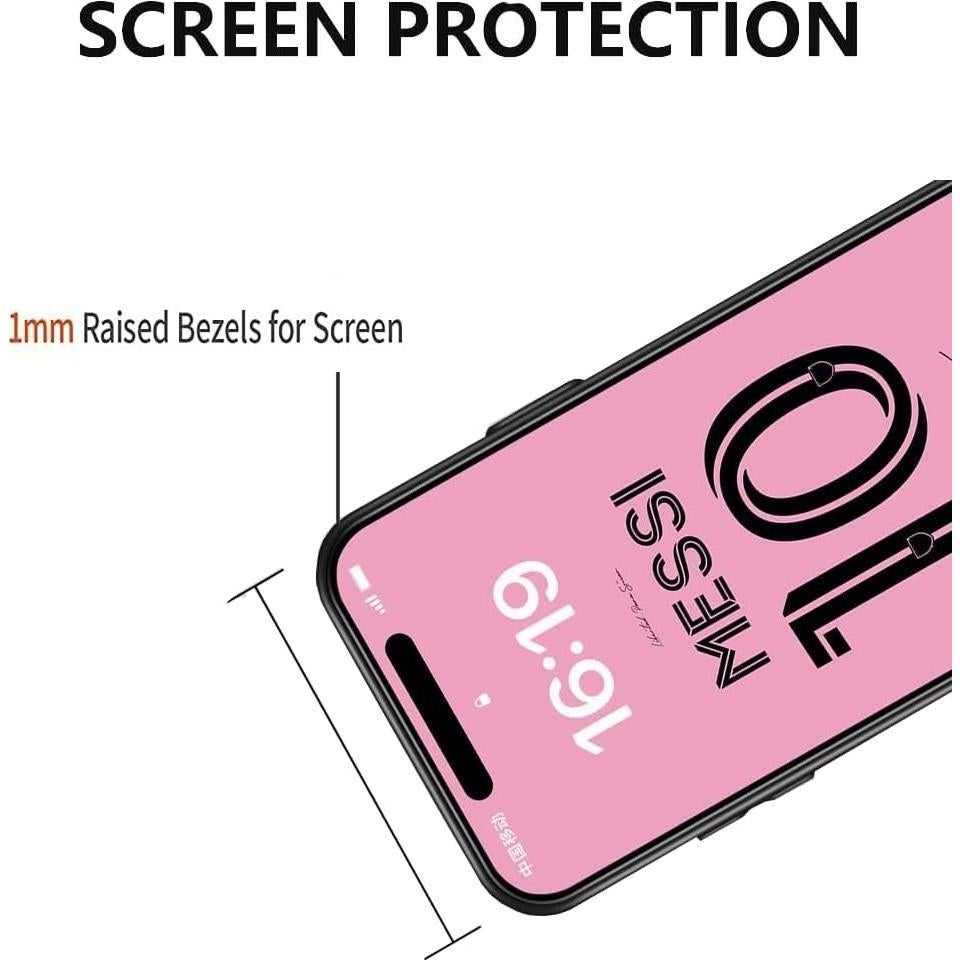 Funda Bumper ZERMU para iPhone 16 Pro 6.3" Messi Inter Miami