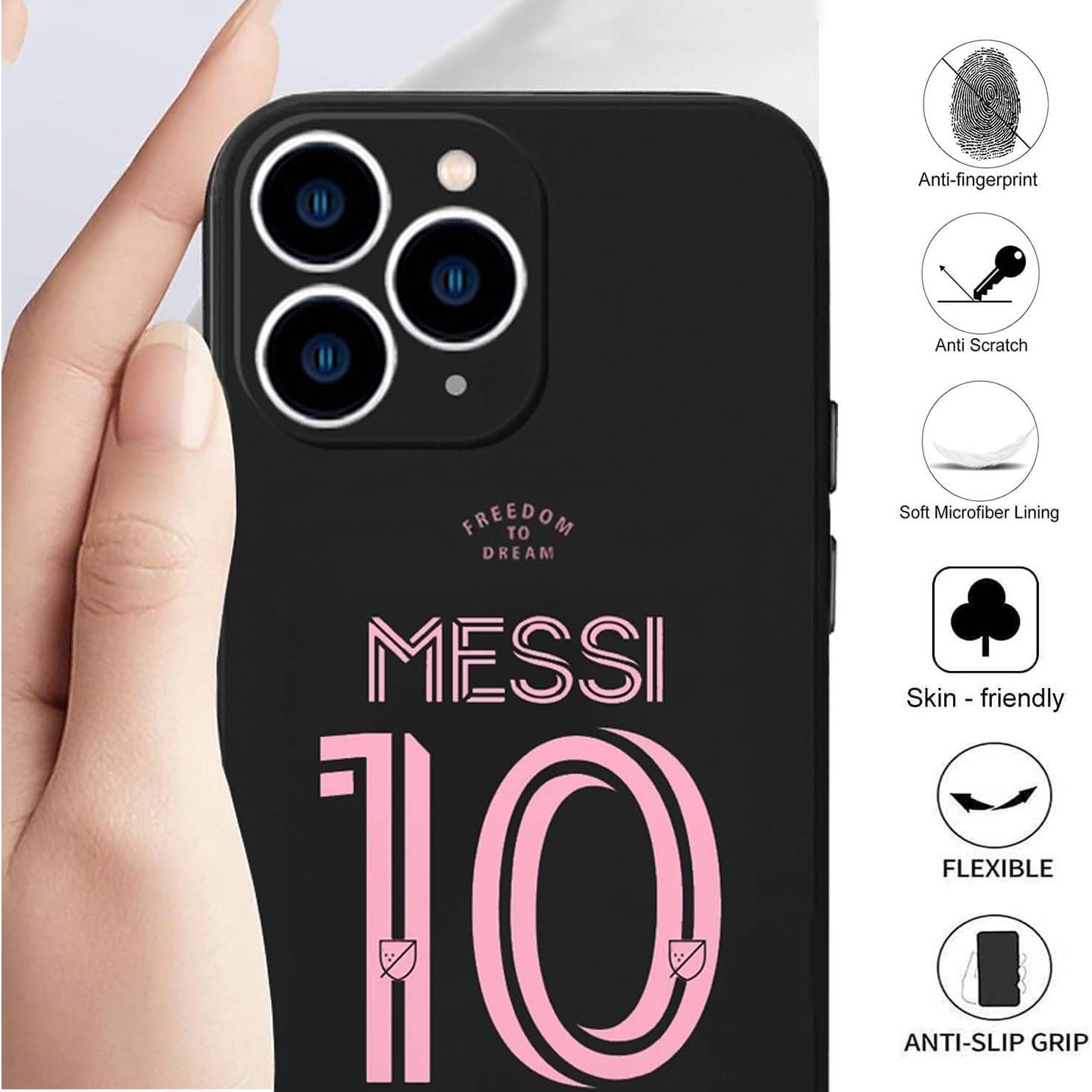 Funda Bumper ZERMU para iPhone 16 Pro 6.3" Messi Inter Miami