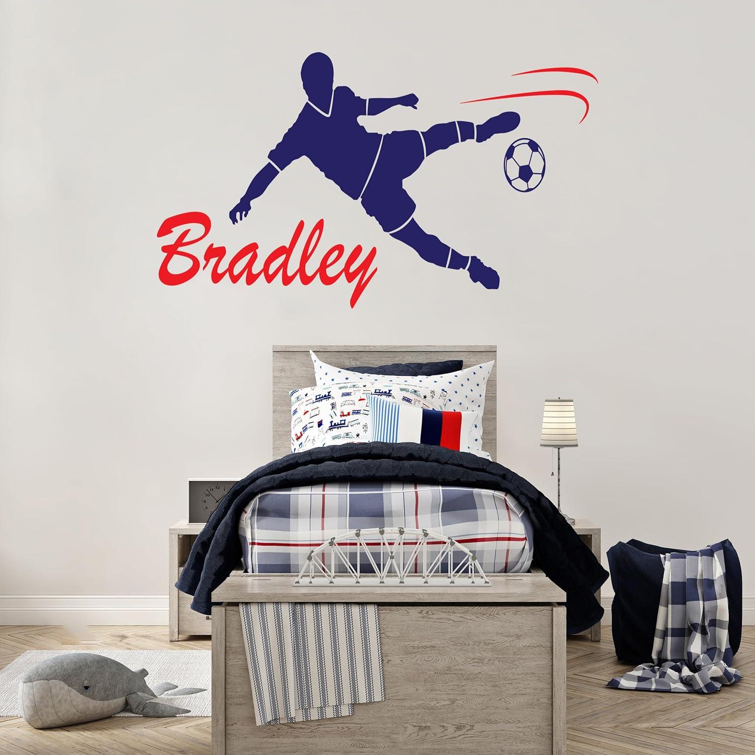 Calcomanía de Pared Personalizada CuteDecals Fútbol 50.8x22.9cm
