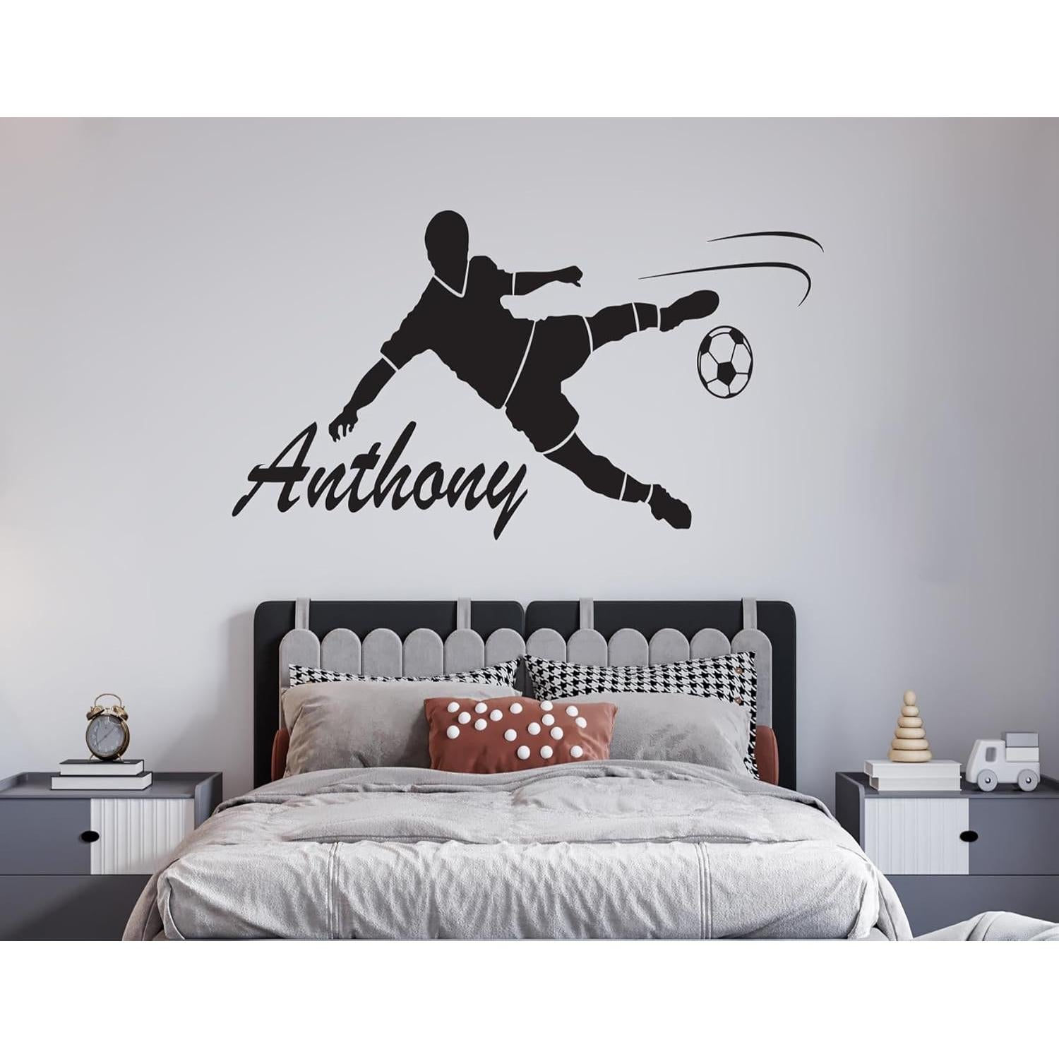 Calcomanía de Pared Personalizada CuteDecals Fútbol 50.8x22.9cm