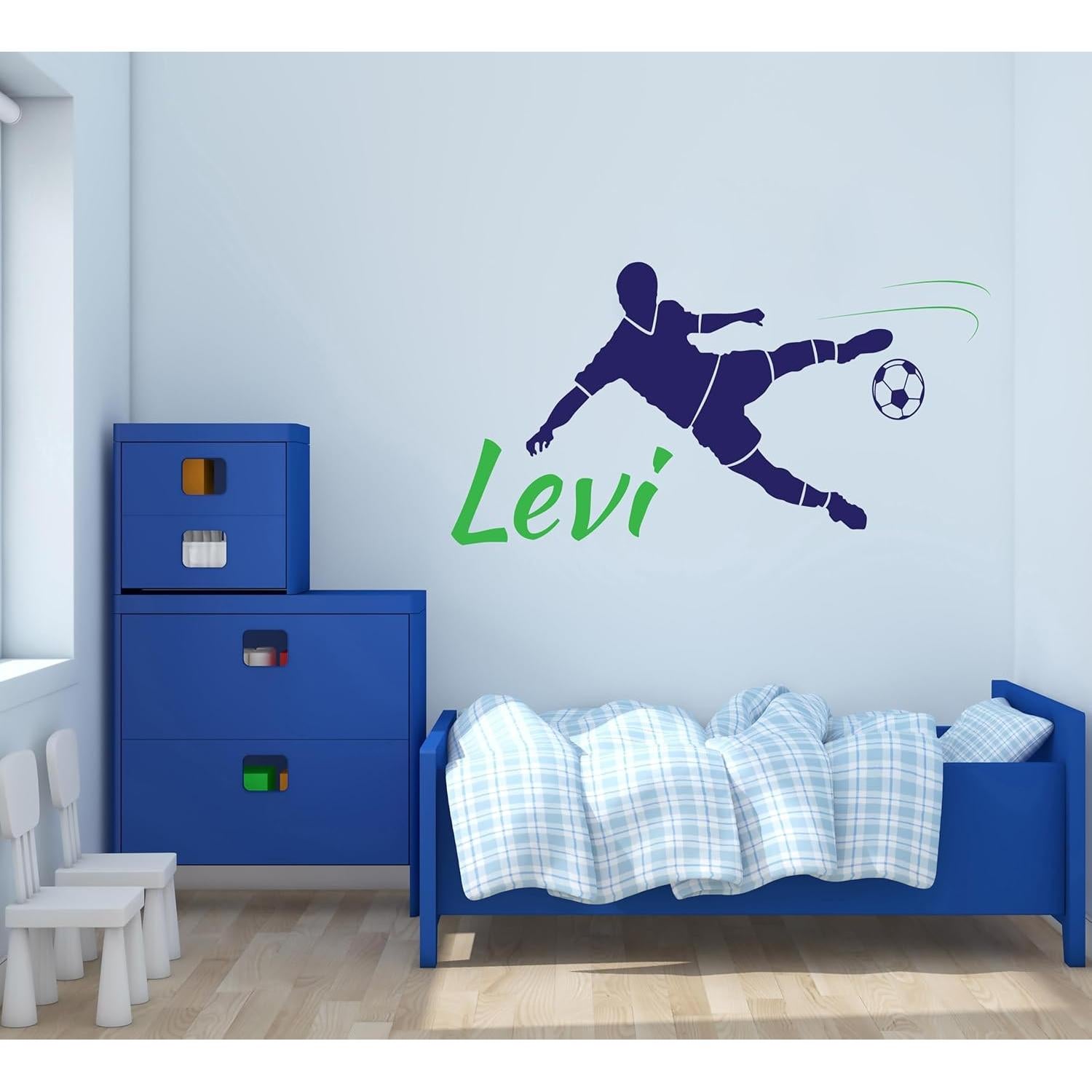 Calcomanía de Pared Personalizada CuteDecals Fútbol 50.8x22.9cm