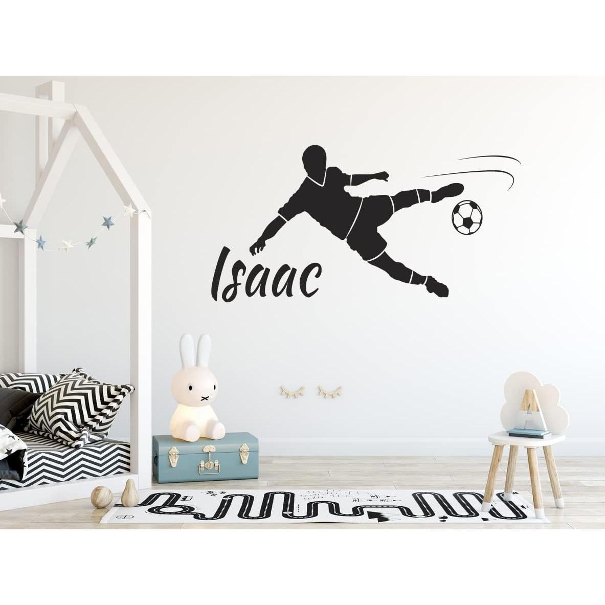 Calcomanía de Pared Personalizada CuteDecals Fútbol 50.8x22.9cm
