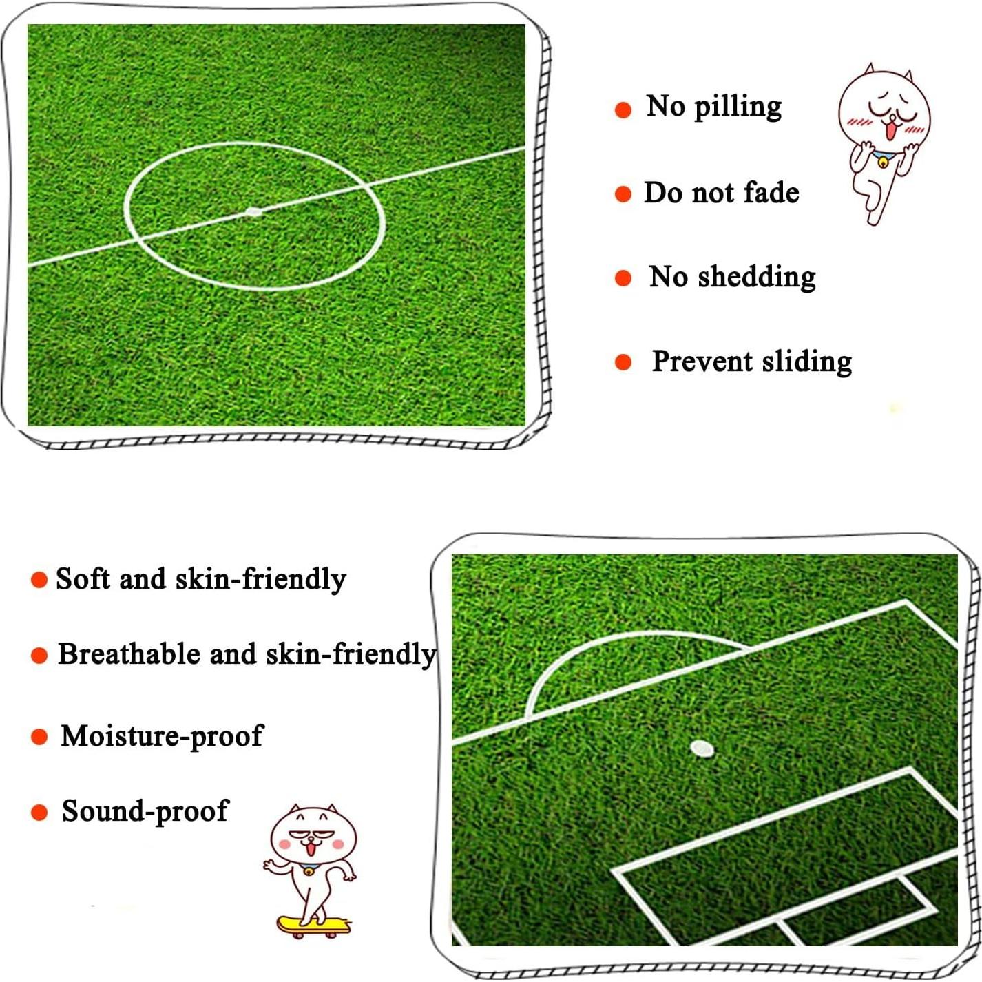 Alfombra Infantil de Fútbol ZFHNYJWKL 80x120 cm Antideslizante