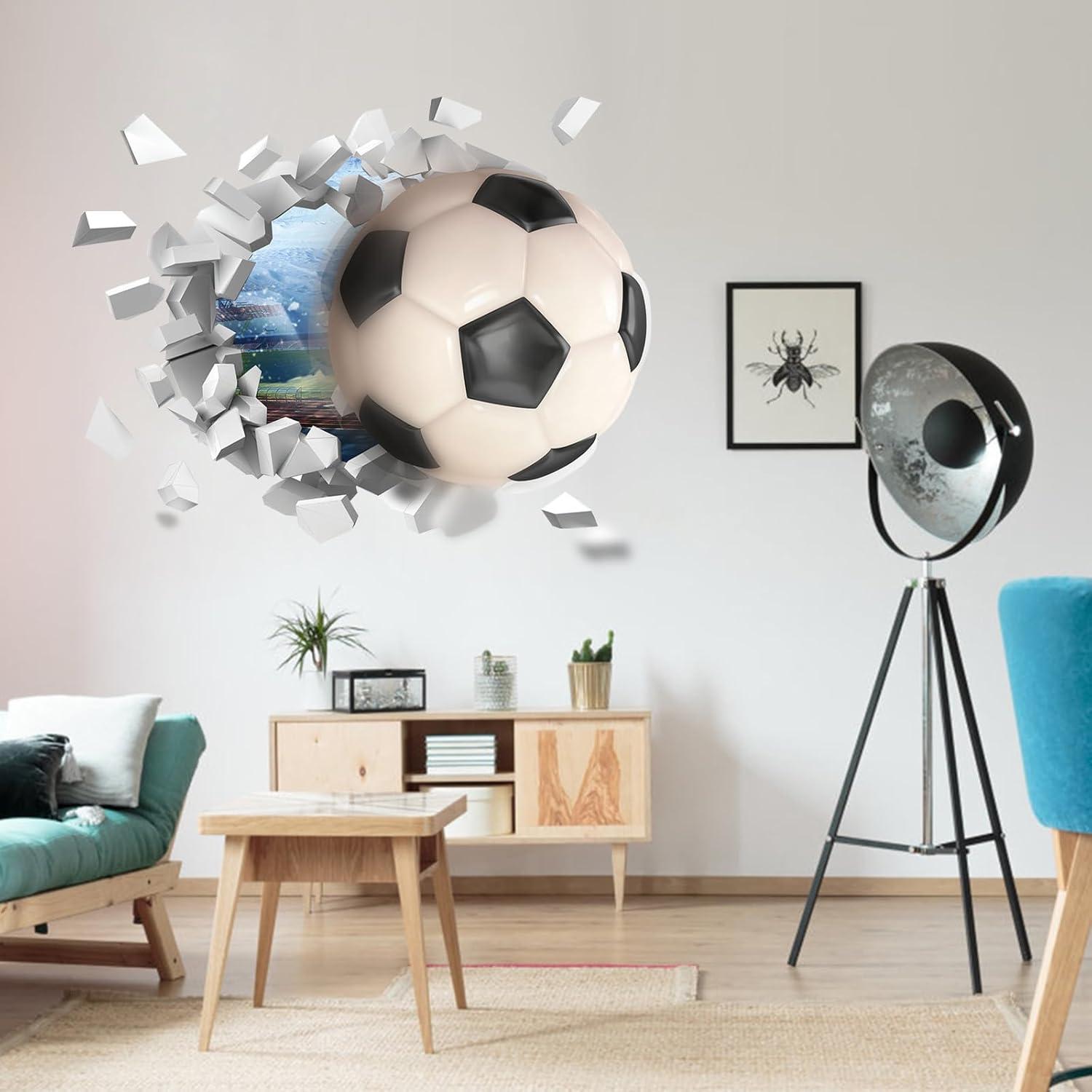 Calcomanías de Pared de Fútbol CEYAZYE 75x70cm Vinilo 3D