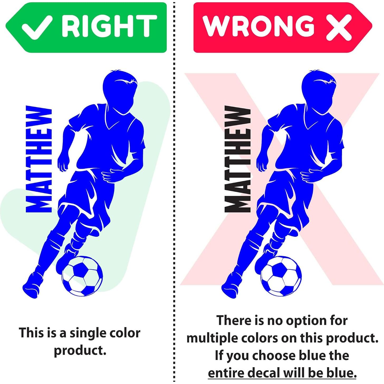 Calcomanía de Pared Personalizada Fútbol Infantil - Dribleo