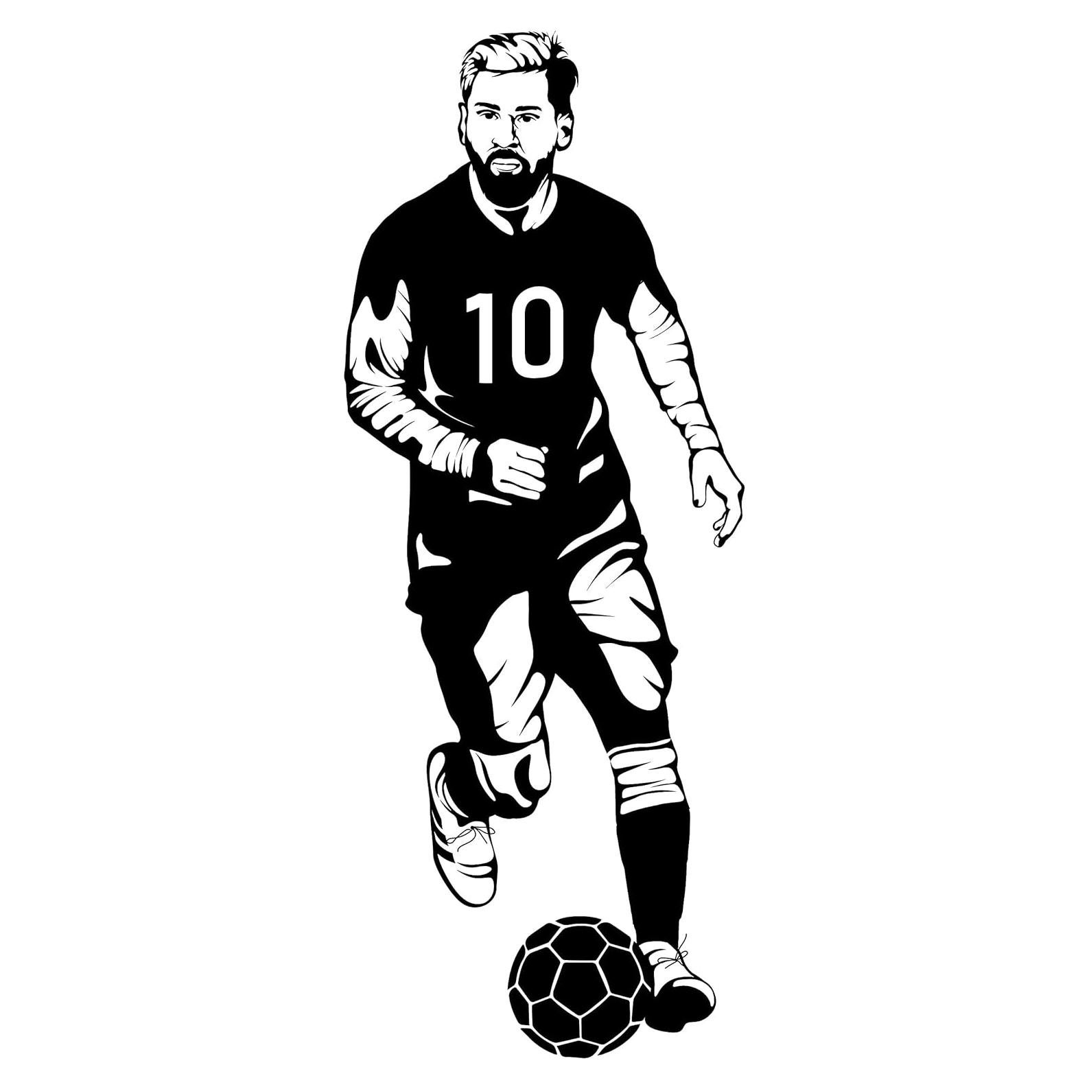 Sticker de Pared Fútbol Design With Vinyl 30x76 cm Negro
