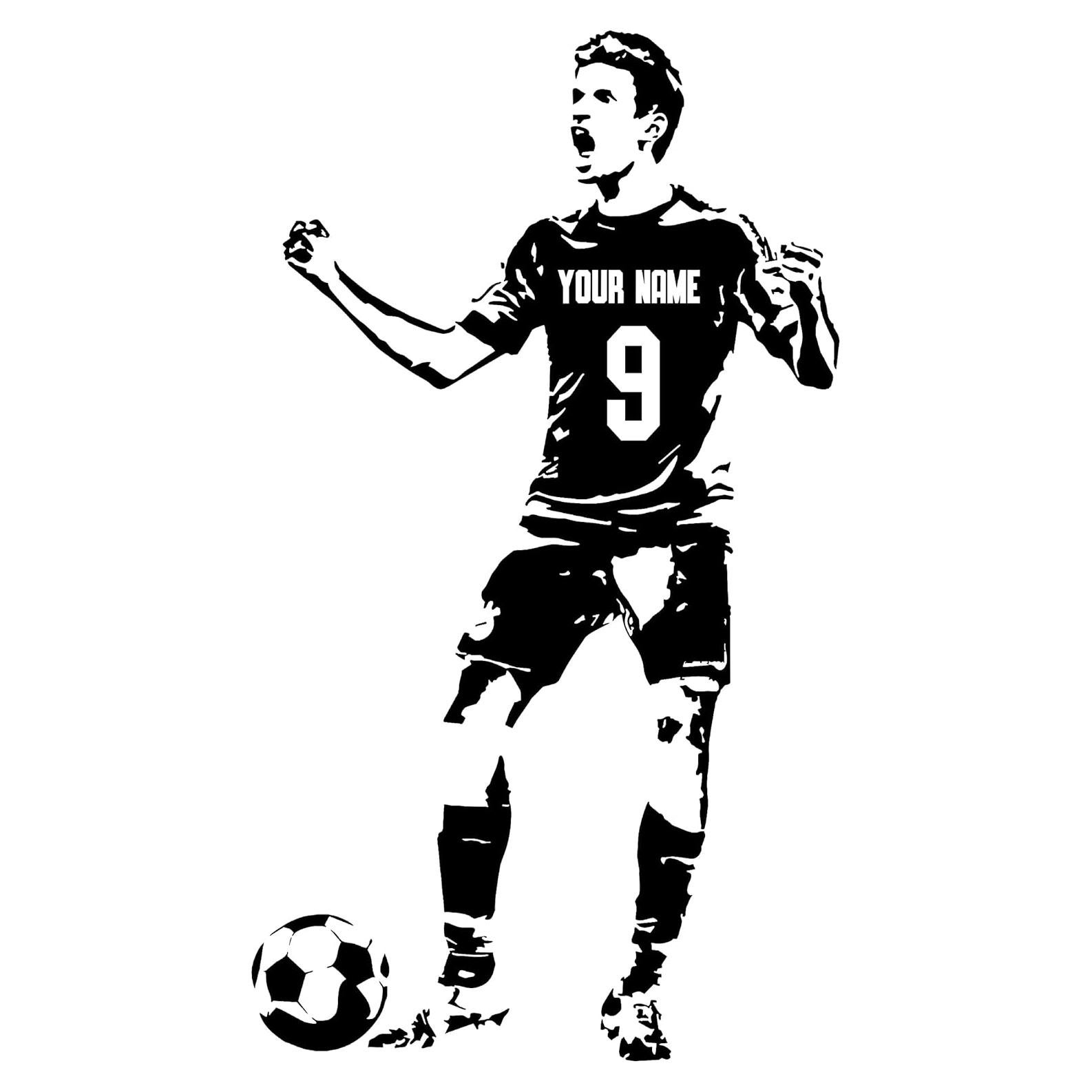 Calcomanía de Pared Personalizada The Decal Hub - Fútbol 33x58cm