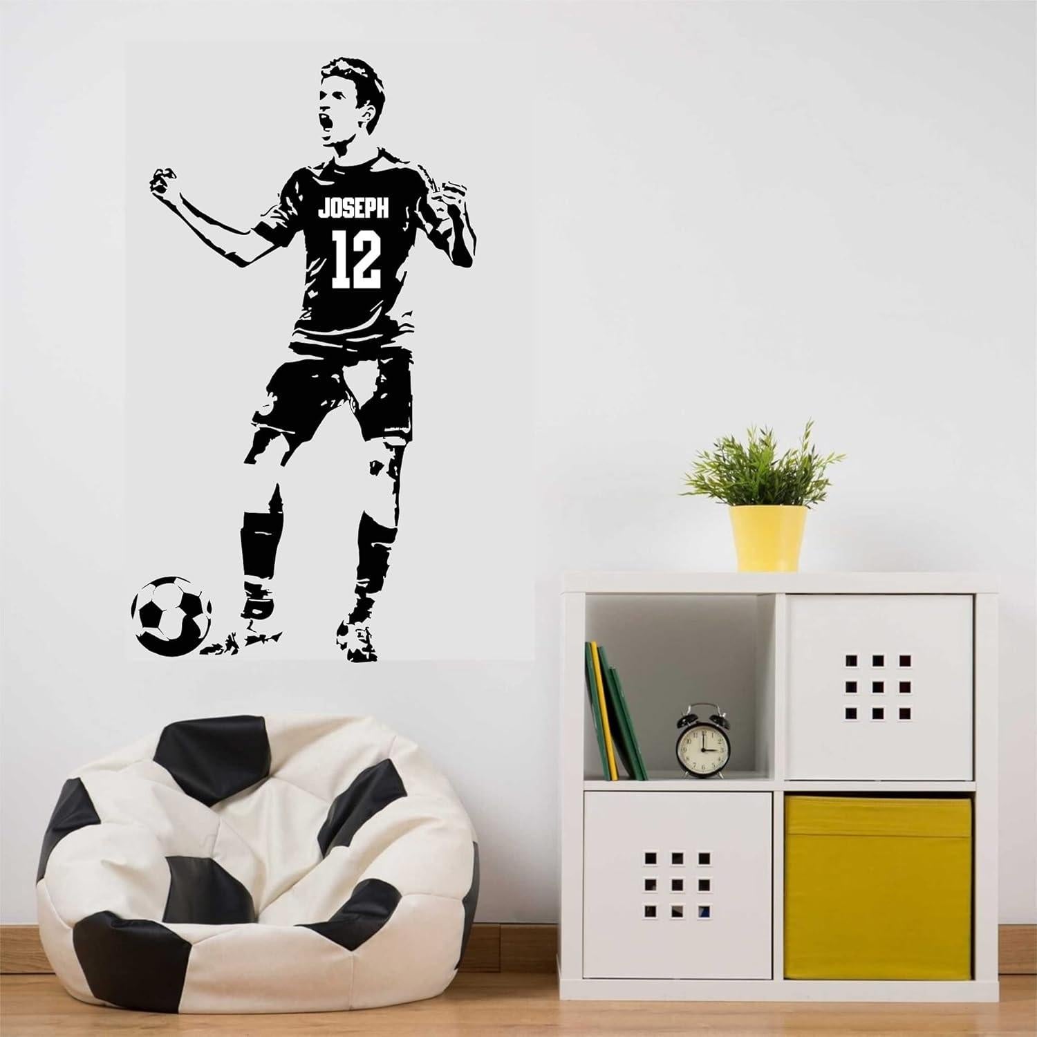 Calcomanía de Pared Personalizada The Decal Hub - Fútbol 33x58cm