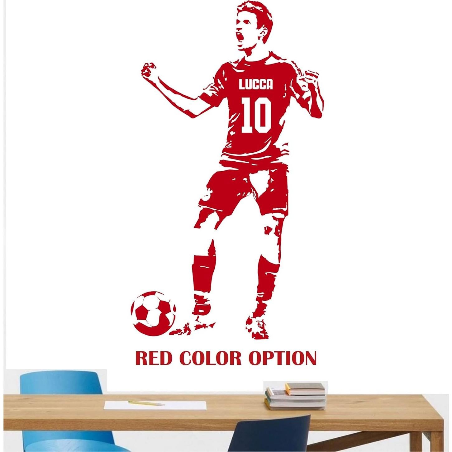 Calcomanía de Pared Personalizada The Decal Hub - Fútbol 33x58cm