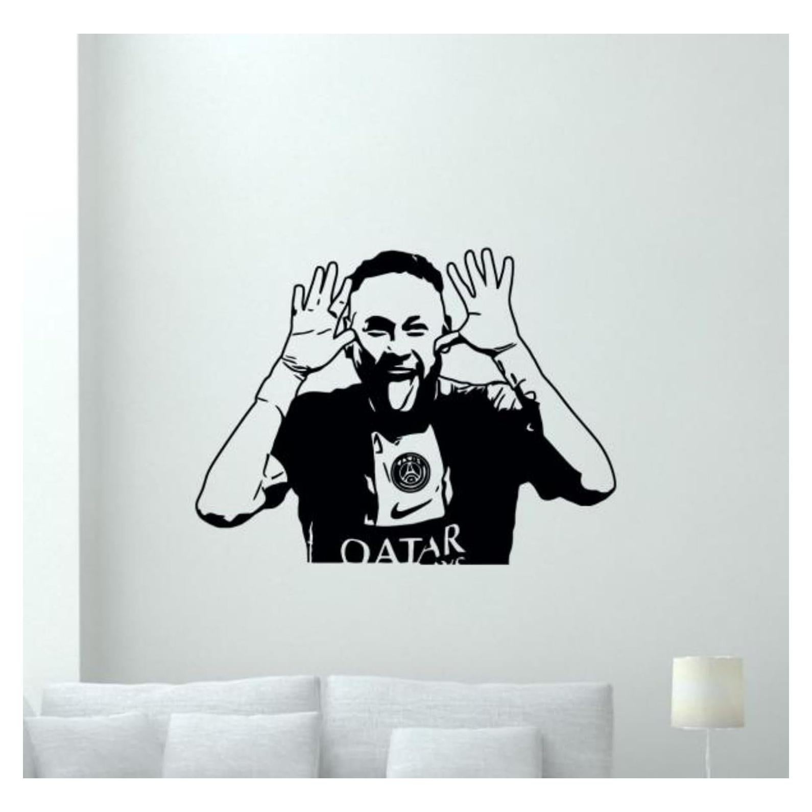 Calcomanía de Pared Neymar Vinilo Decoración Infantil 55.88 cm