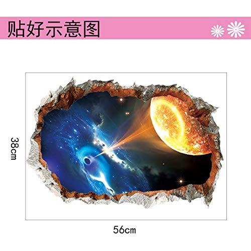 Pegatinas de Pared 3D Removibles AM AMAONM Espacio 2 Pcs