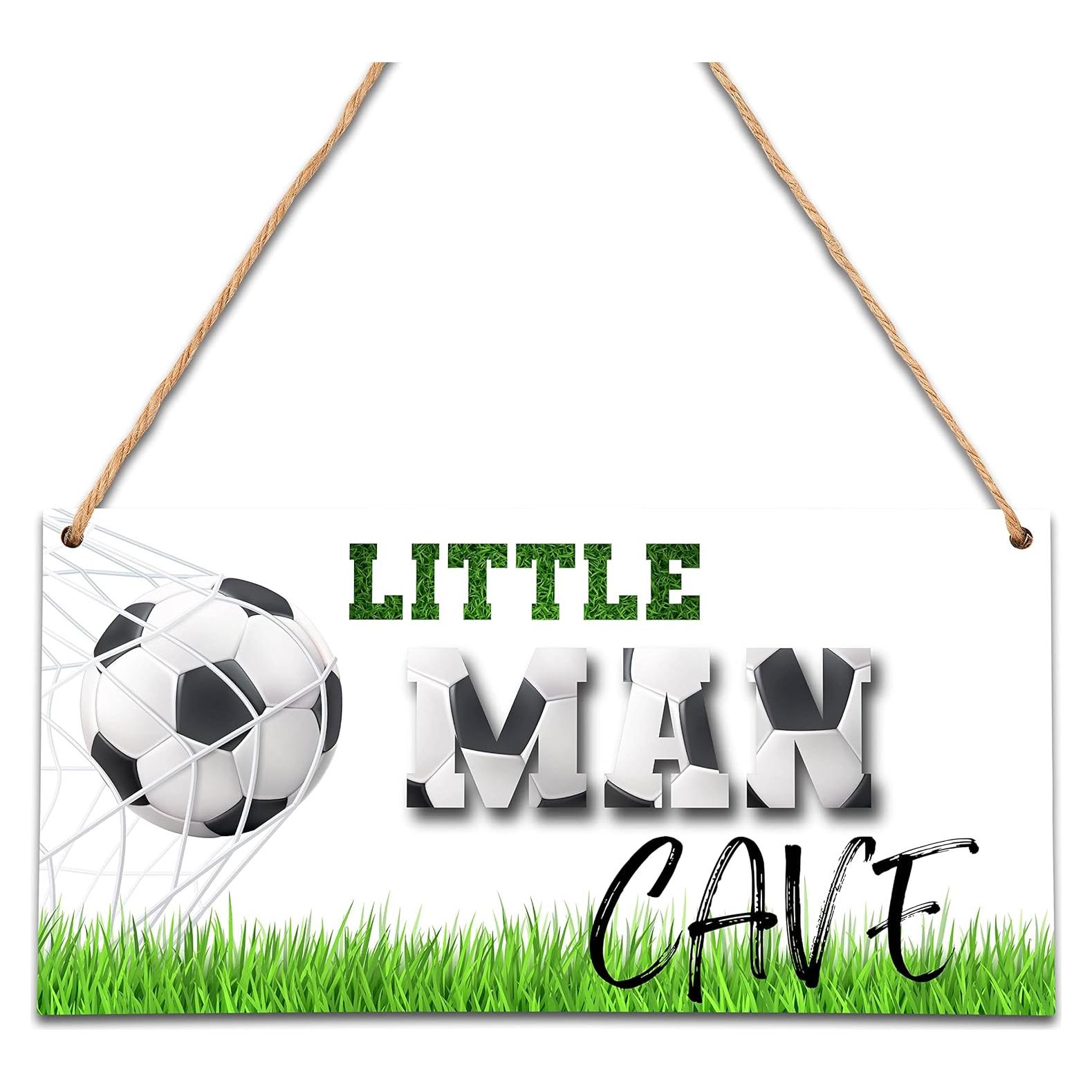 Cartel de Madera Pequeña Cueva del Hombre para Niños 12.7x25.4cm