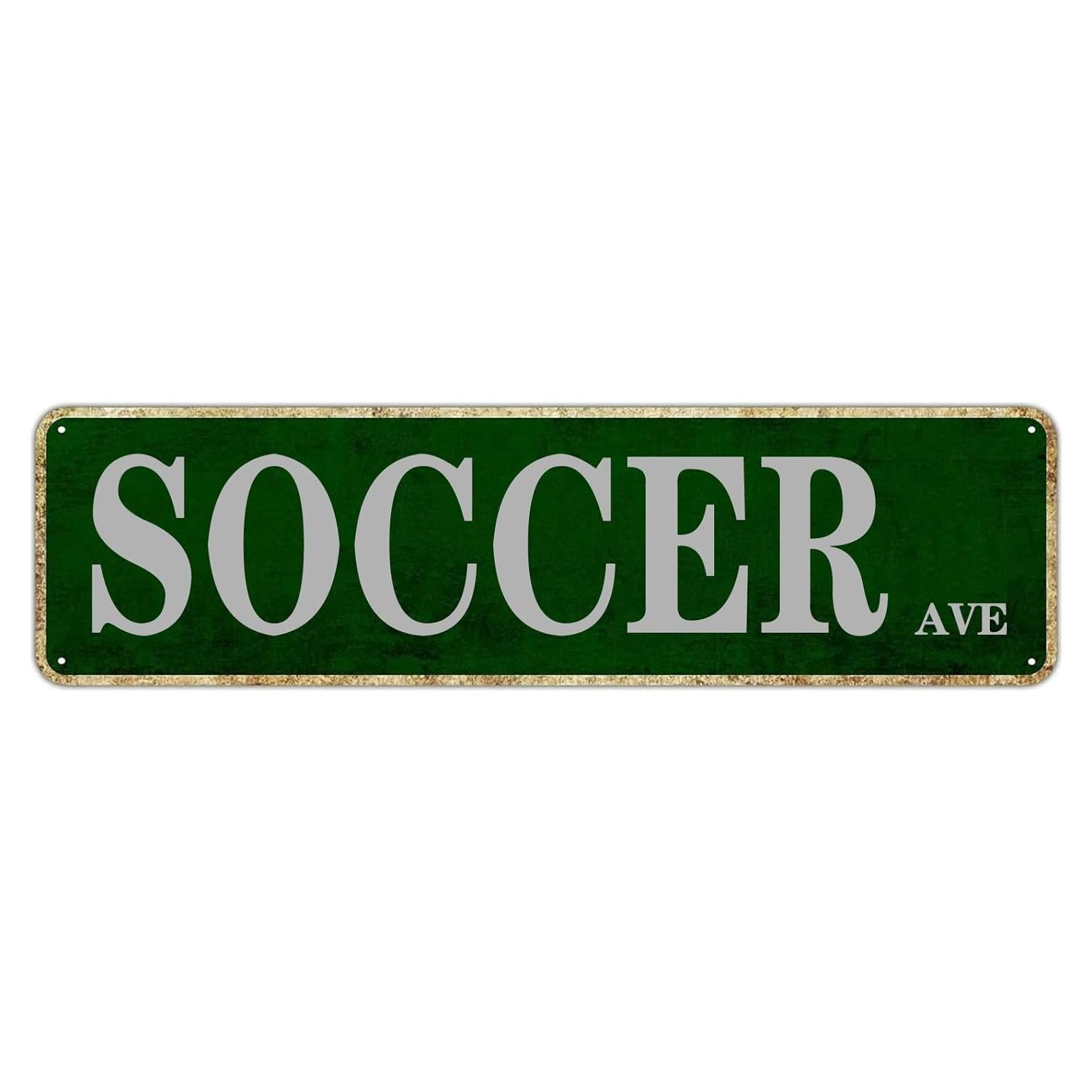 Letrero de Metal Retro Fútbol AVE Snowsun 10x40cm Decoración