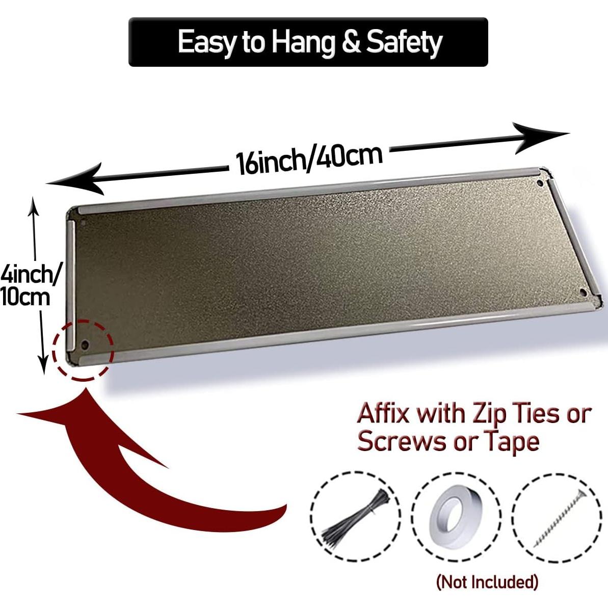 Letrero de Metal Retro Fútbol AVE Snowsun 10x40cm Decoración