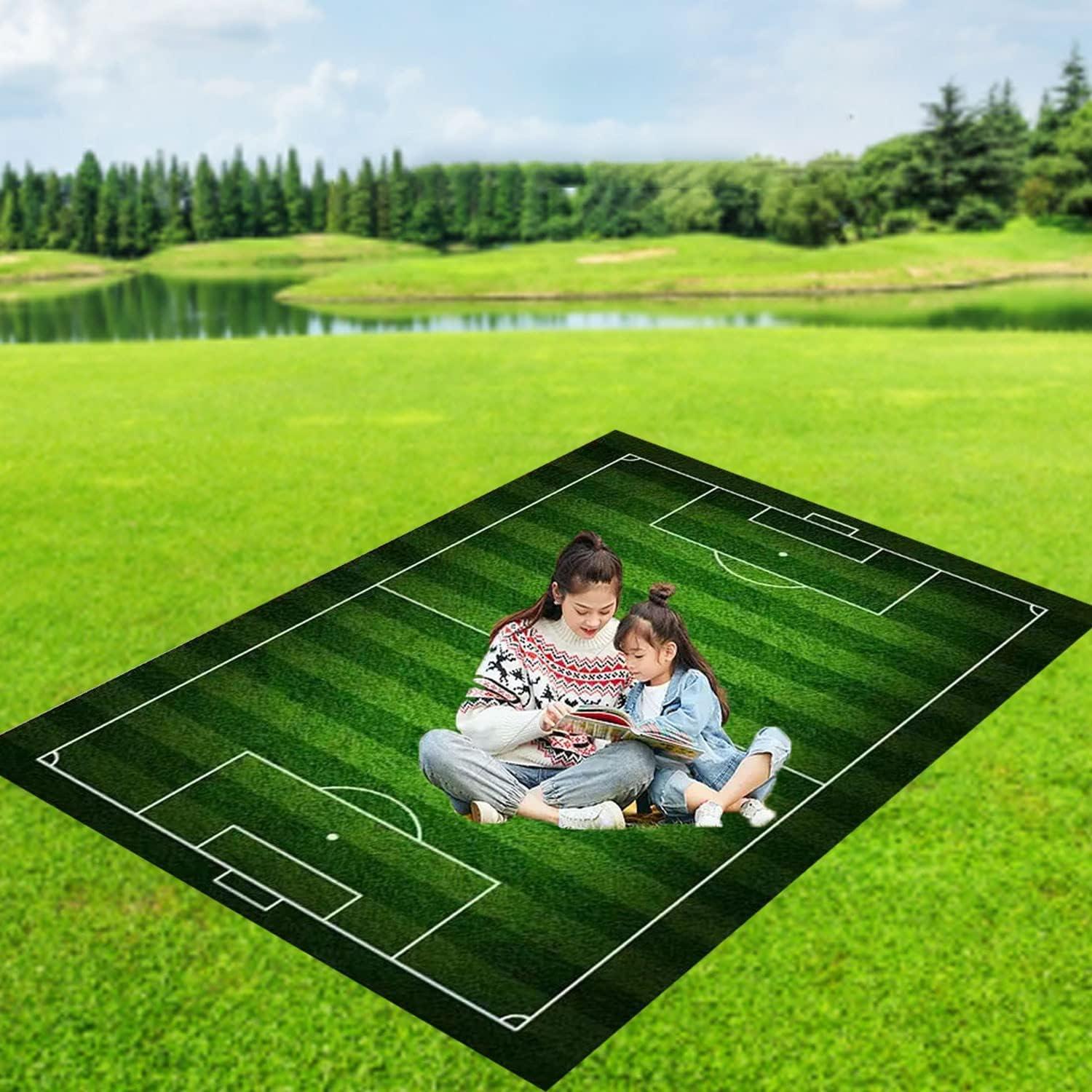 Alfombra de área KEBEXXY 2.6x4m antideslizante fútbol niños