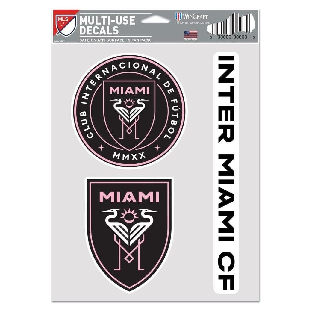 Calcomanías Multiuso Fan 3 Pack Wincraft Inter Miami CF