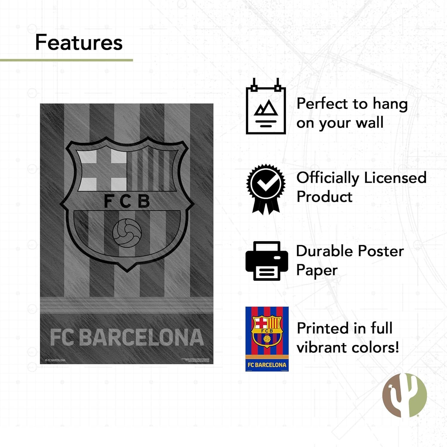 Póster FC Barcelona Cactus del Desierto 43x28 cm Decoración