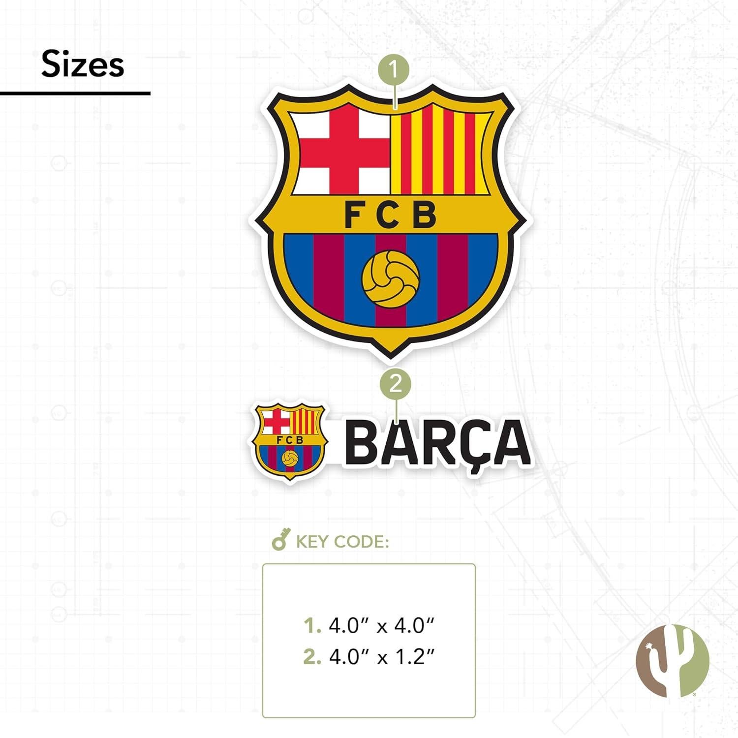 Calcomanía Vinilo FC Barcelona Cactus del Desierto 13.34x25.4cm