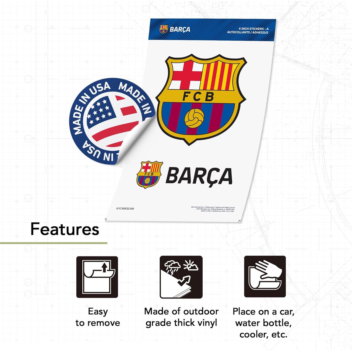 Calcomanía Vinilo FC Barcelona Cactus del Desierto 13.34x25.4cm