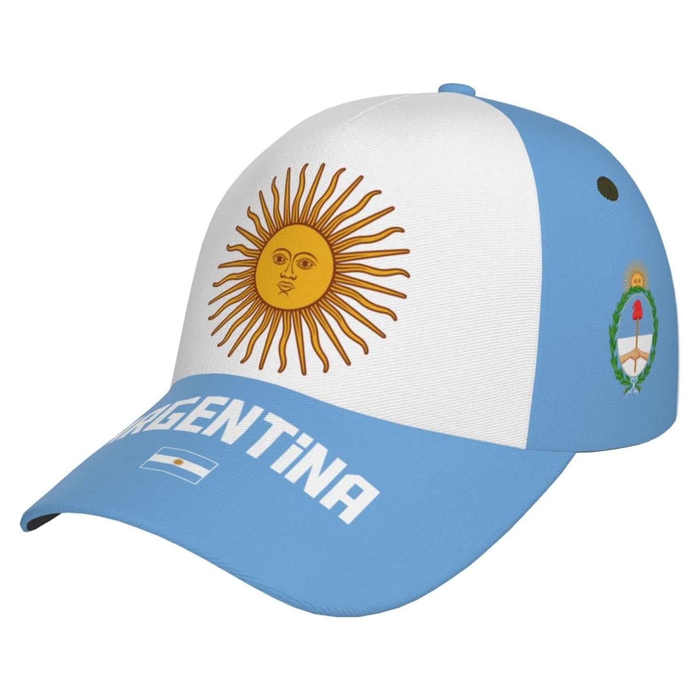 Gorra de béisbol DABOYOZHZH con bandera Argentina ajustable