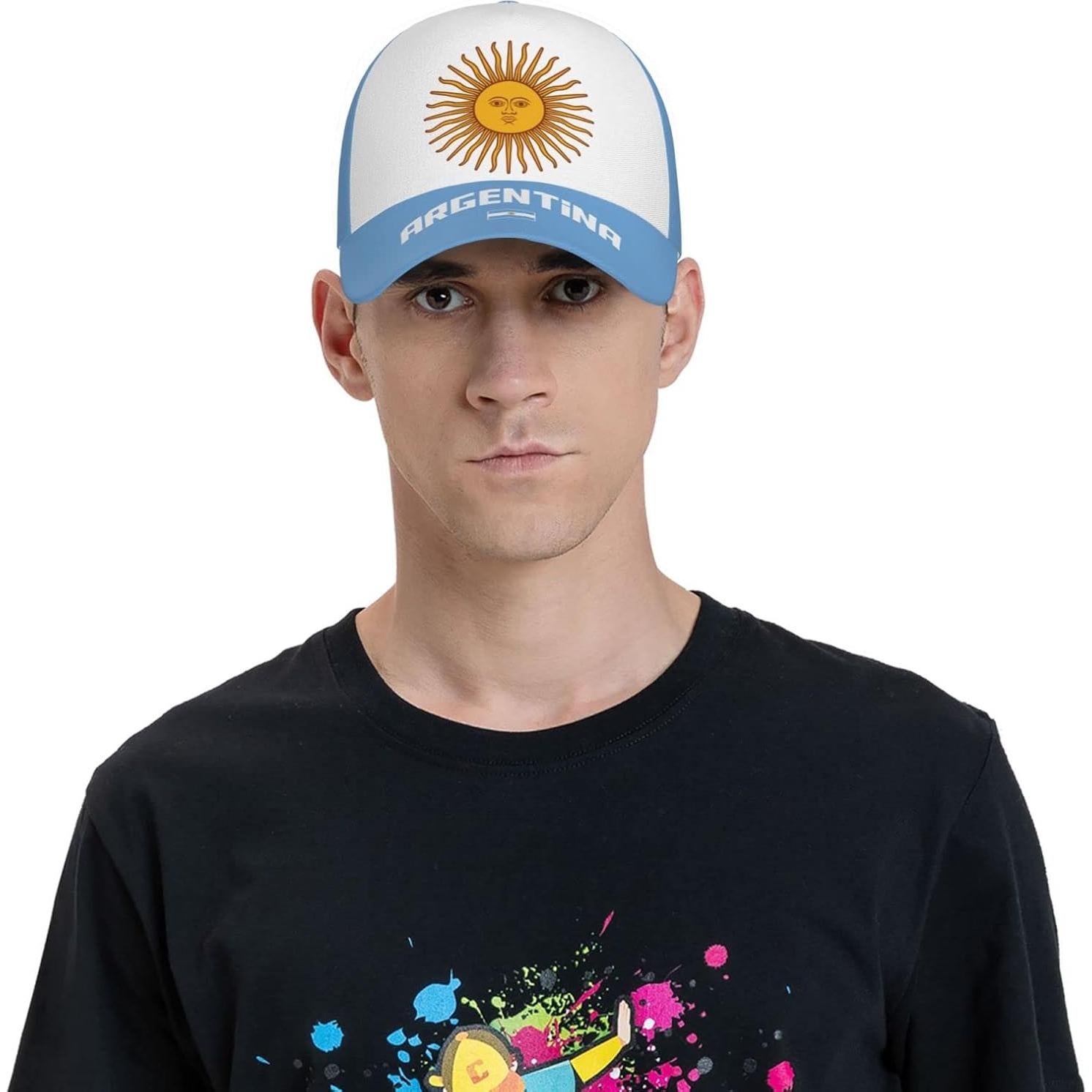 Gorra de béisbol DABOYOZHZH con bandera Argentina ajustable
