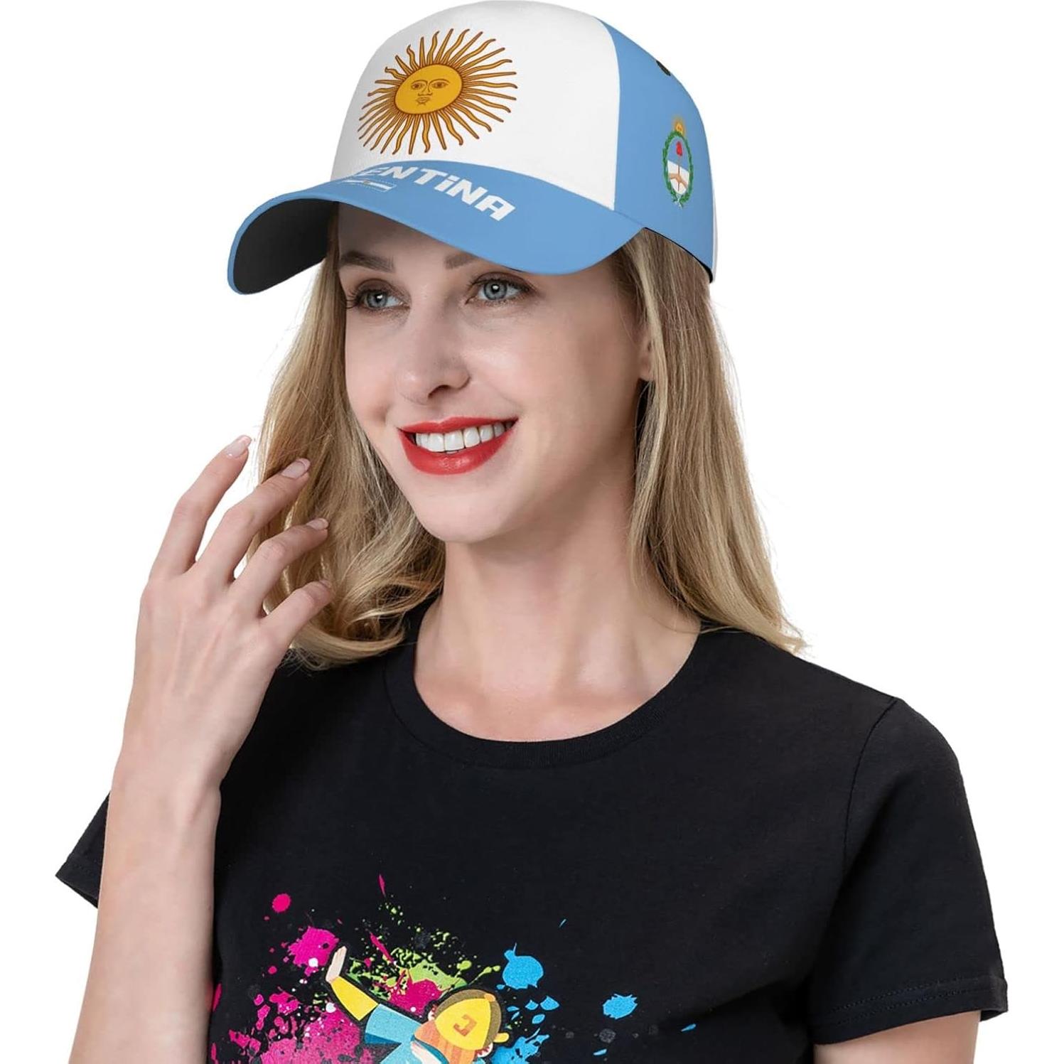 Gorra de béisbol DABOYOZHZH con bandera Argentina ajustable