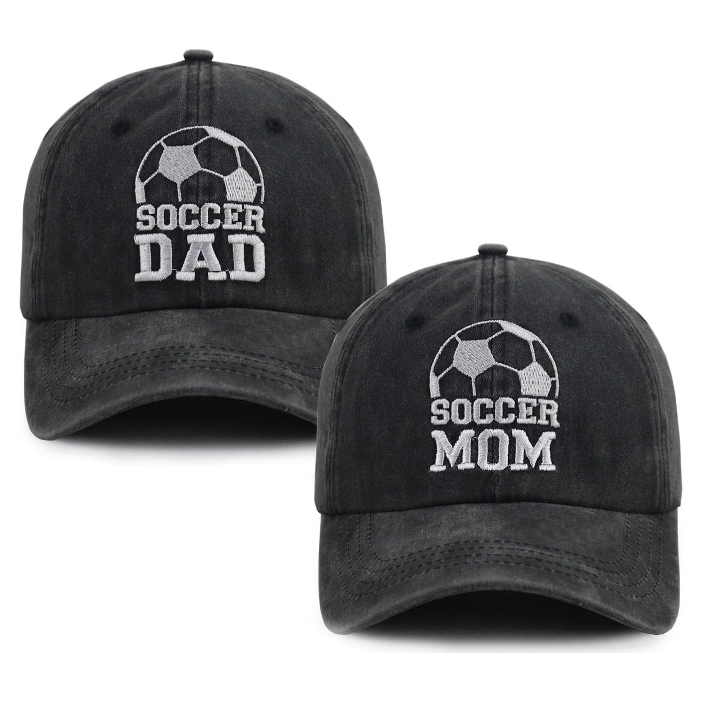 Gorras de Fútbol para Papá y Mamá 100% Algodón - 2 PCS