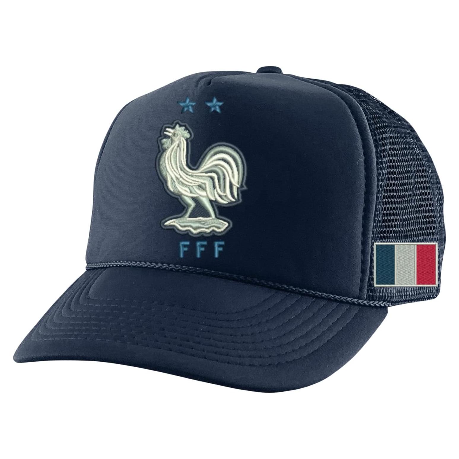 ALLNTRENDS France Soccer Cap Fans Trucker Hat Europe Team Flag Adjustable Snapback
