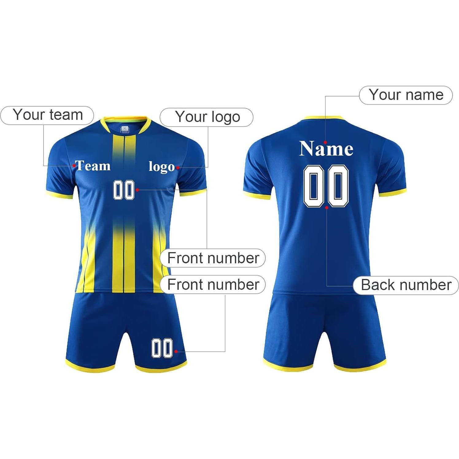 Camisetas y Pantalones Cortos de Fútbol Personalizados LAIFU