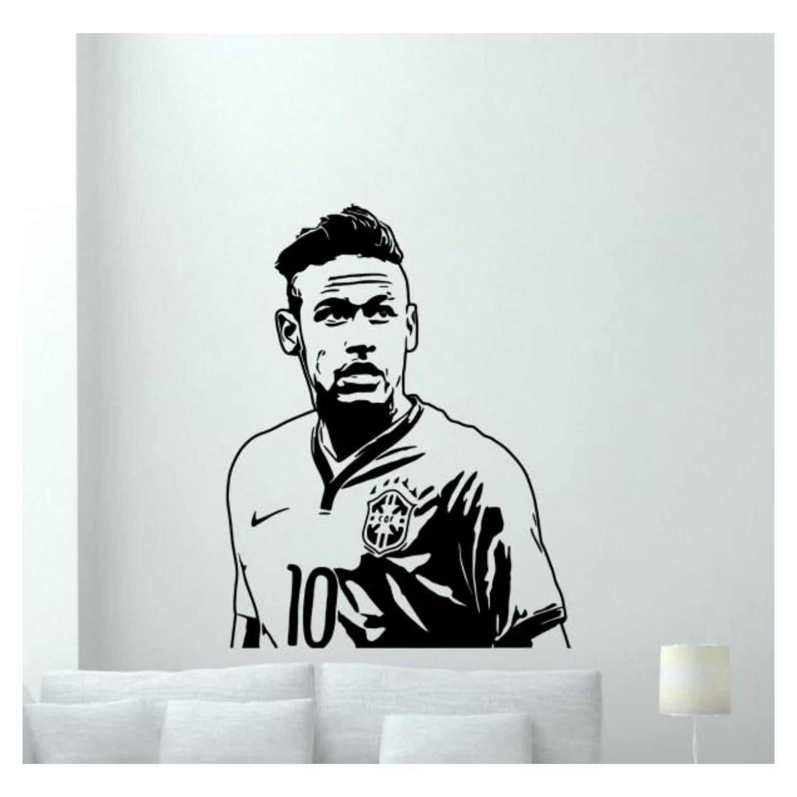 Calcomanía de Vinilo Neymar Decoración Pared Fútbol 55.88x5.08cm